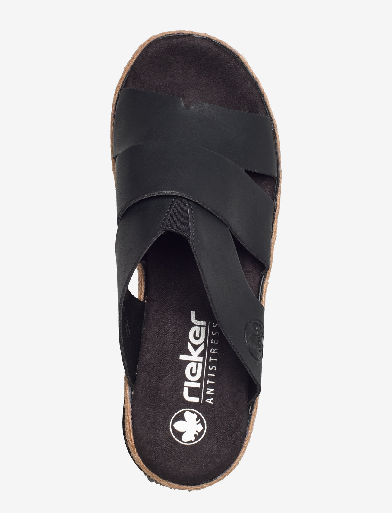Rieker - Rieker Ladies' sandals V7989-00 black - flat mules - black - 3