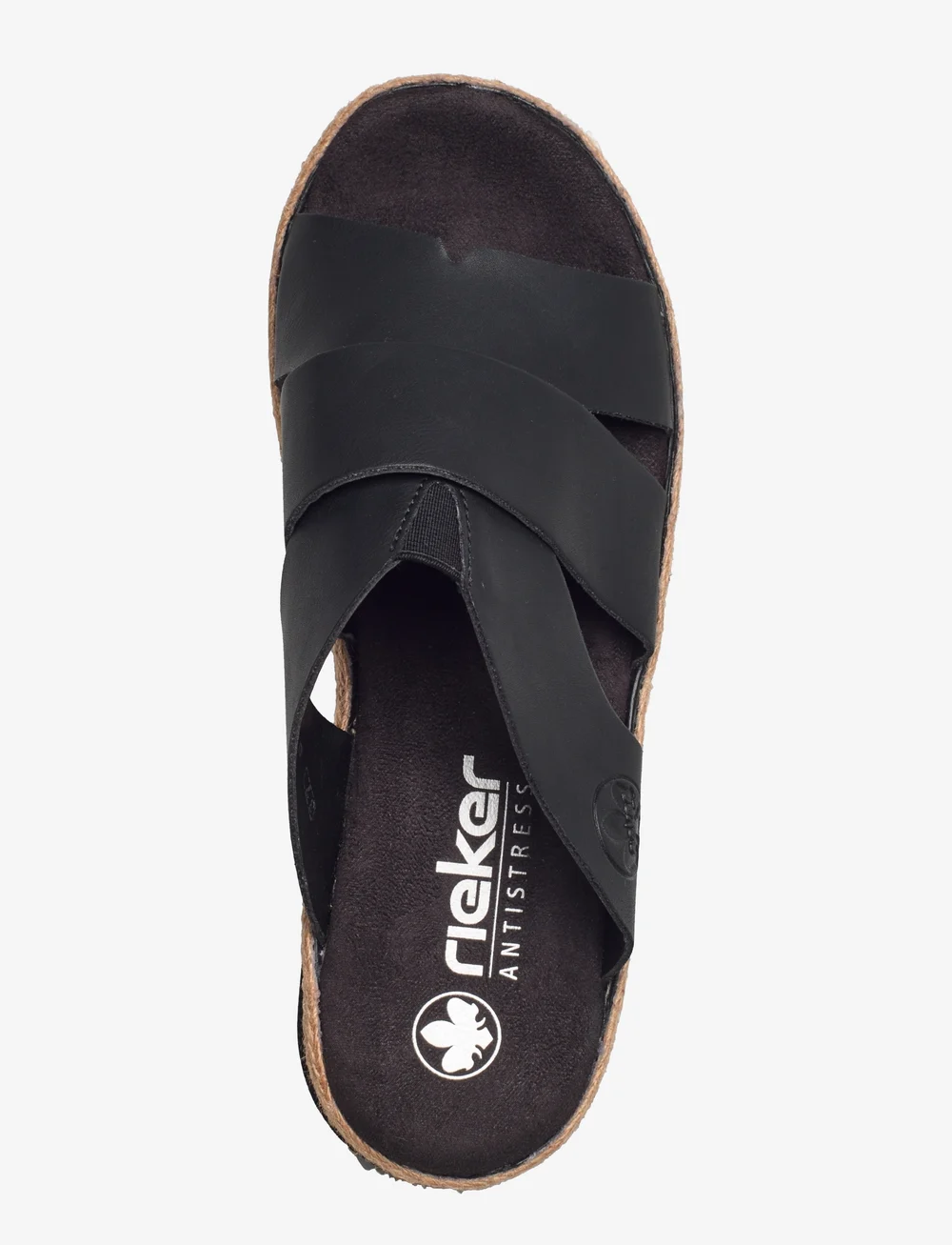 Rieker - V7989-62 - flache pantoletten - black - 3