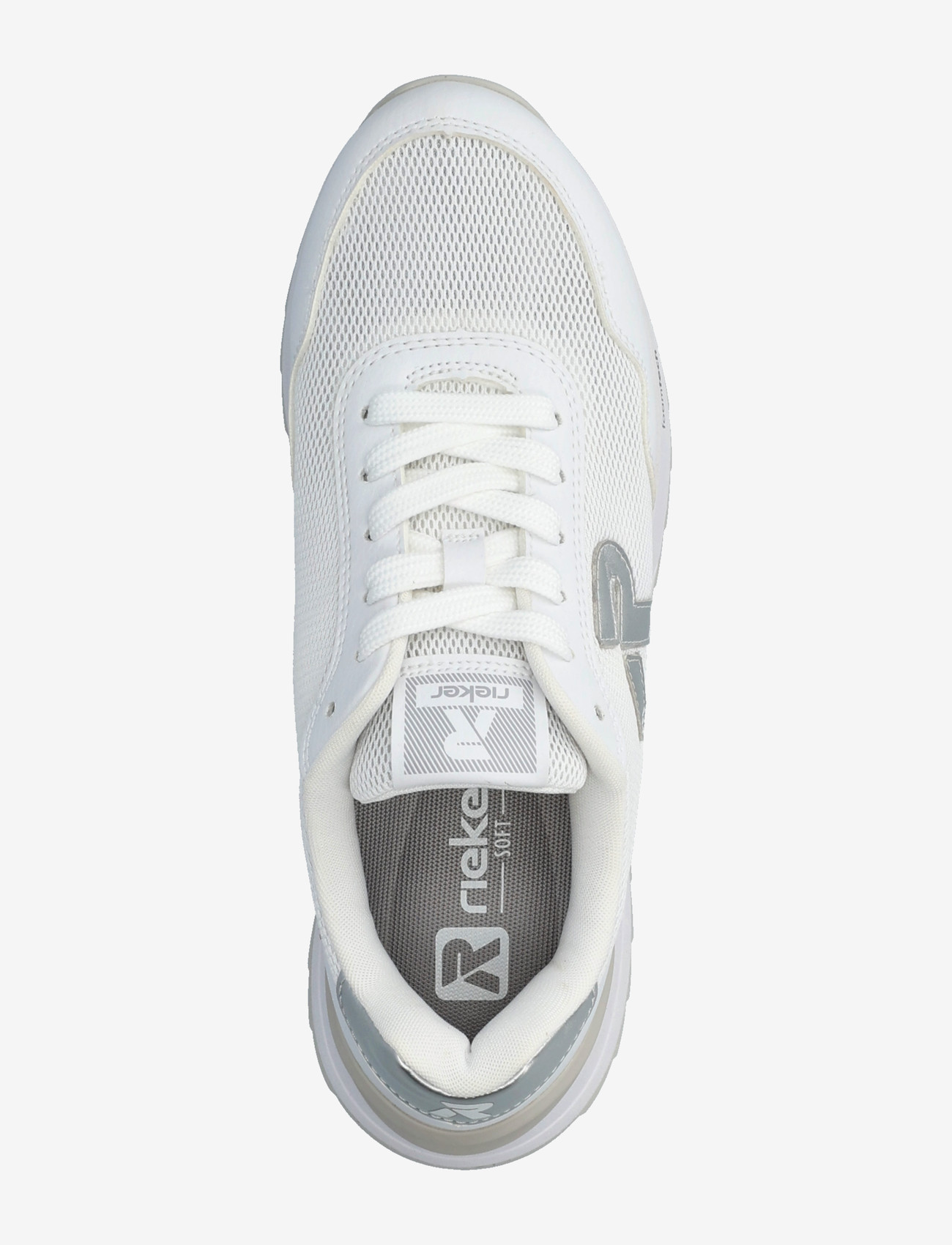 Rieker - W2404-82 - lágir strigaskór - white - 3