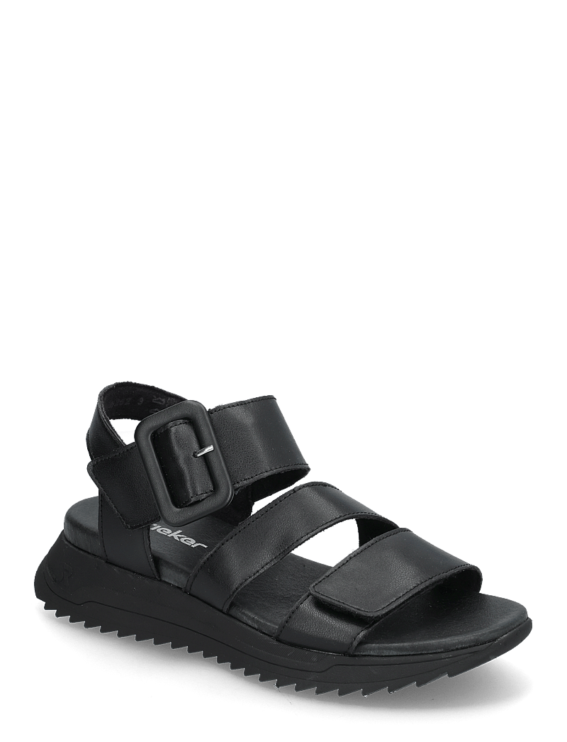 Rieker - W2950-00 - flache sandalen - black - 0