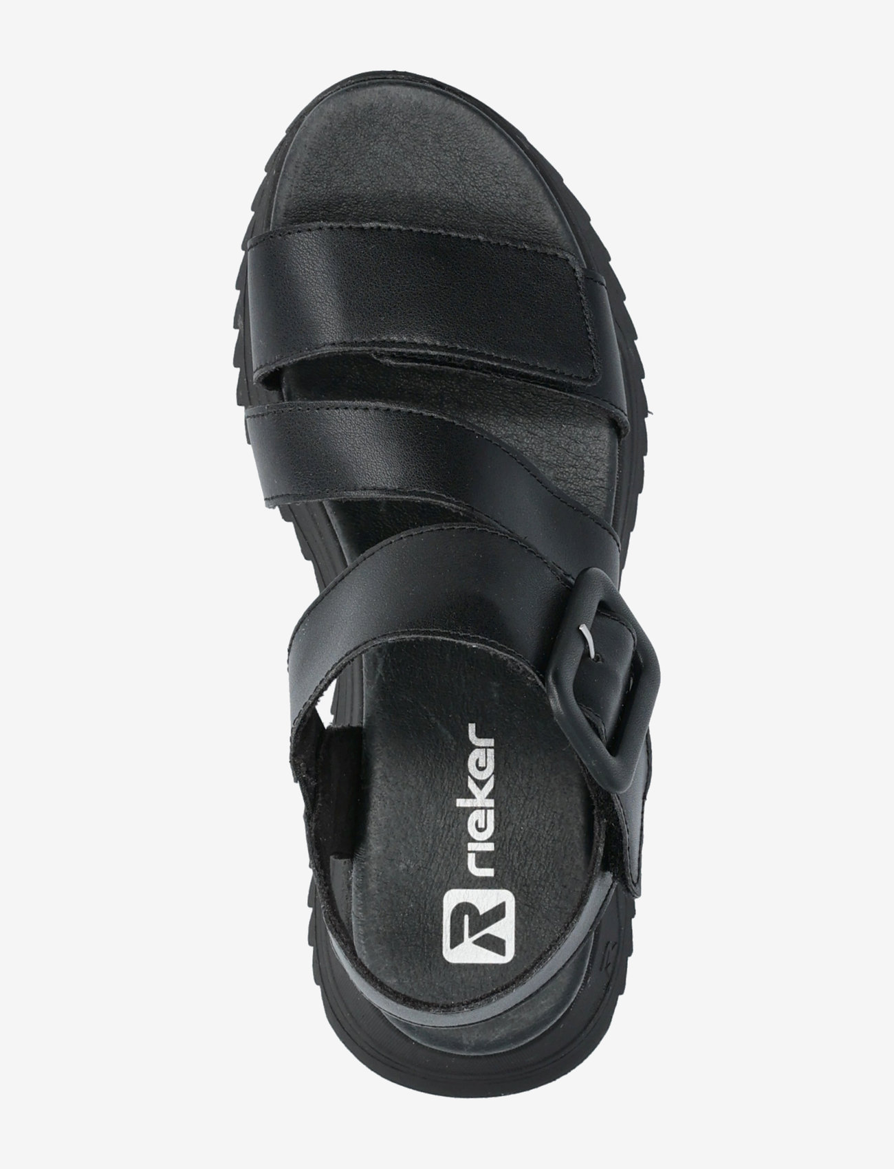 Rieker - W2950-00 - flat sandals - black - 3