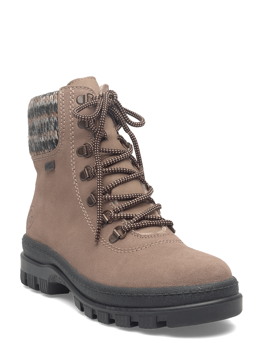 Rieker - Rieker Ladies mid height boots X8233-25 Brown - beige - 0