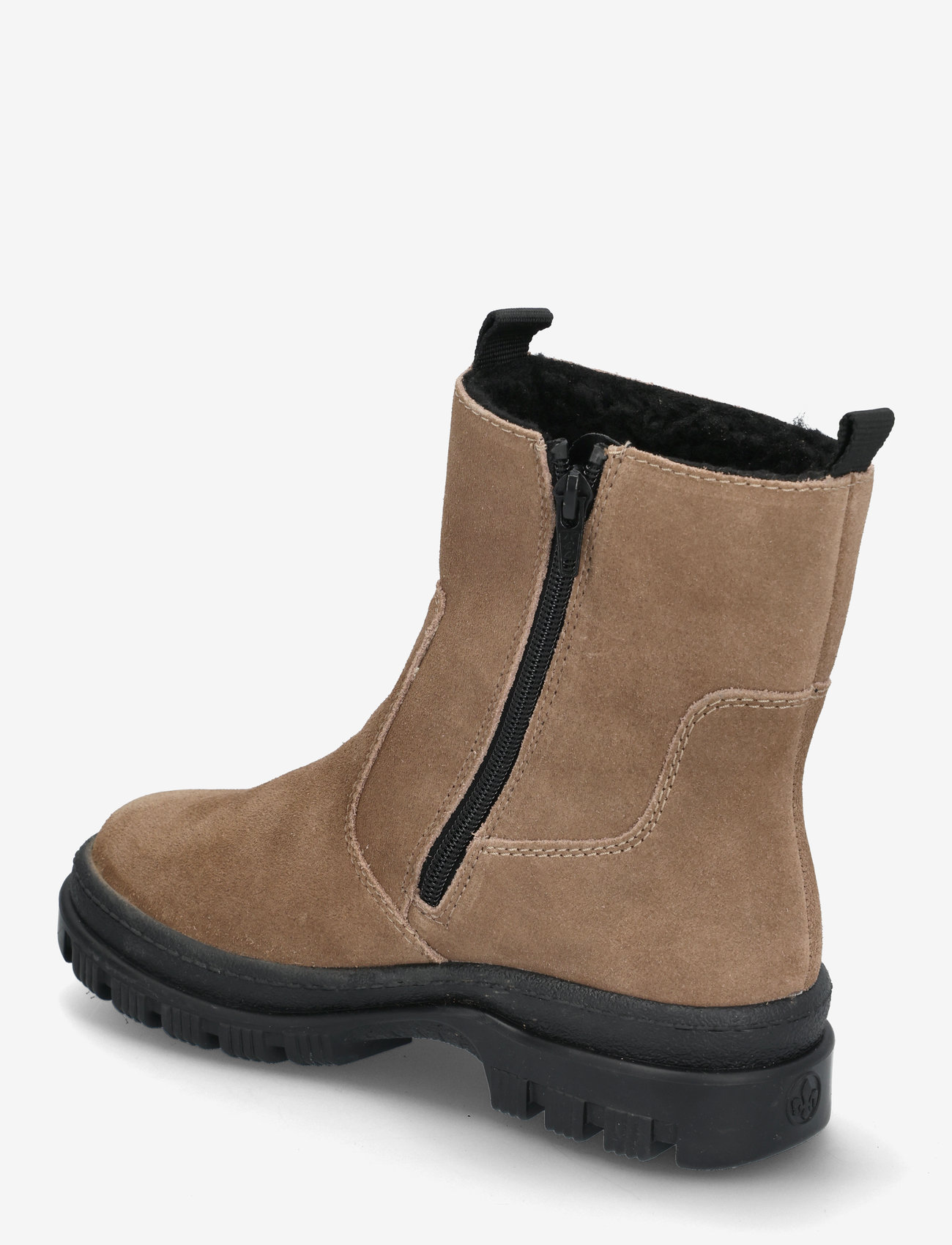 Rieker - X8250 - flade ankelstøvler - beige - 2