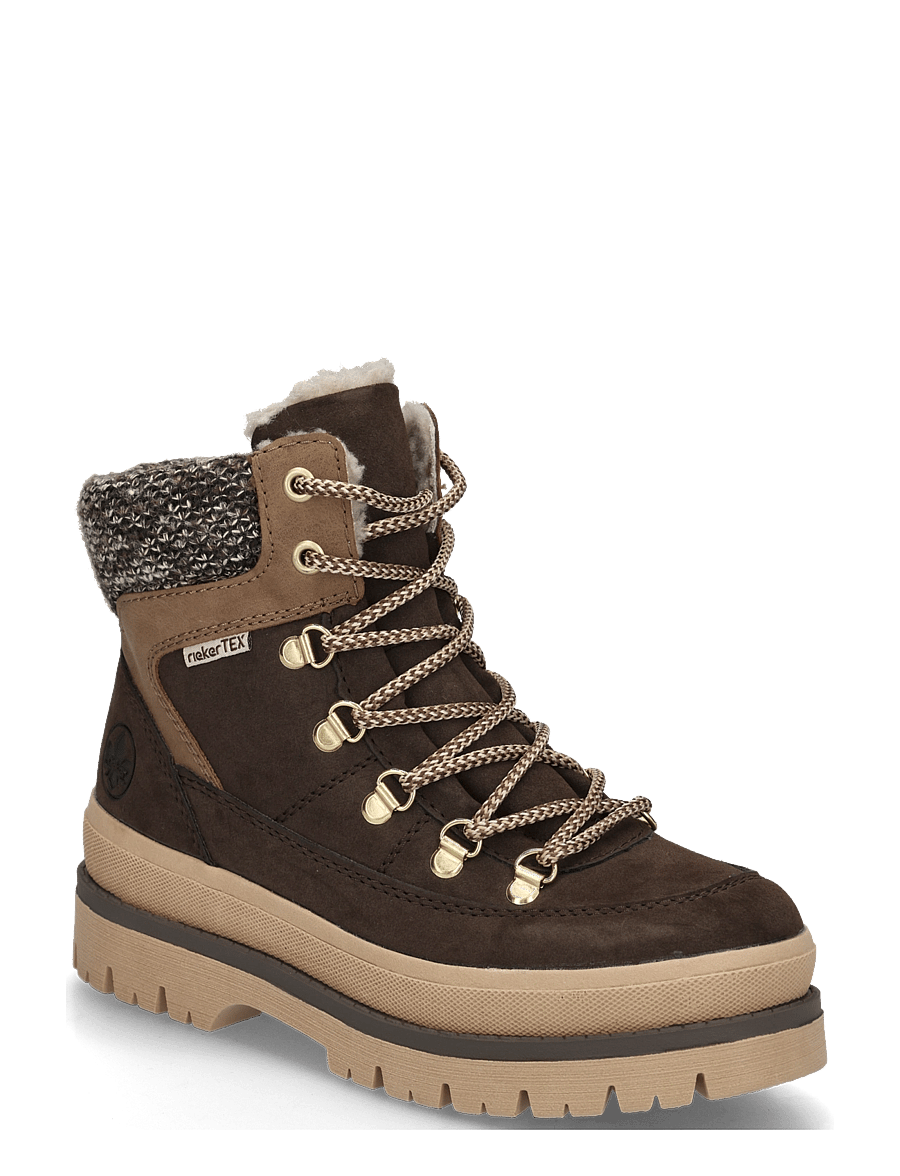 Rieker - Rieker Ladies mid height boots Y6210-25 Brown - geschnürte stiefel - brown - 0