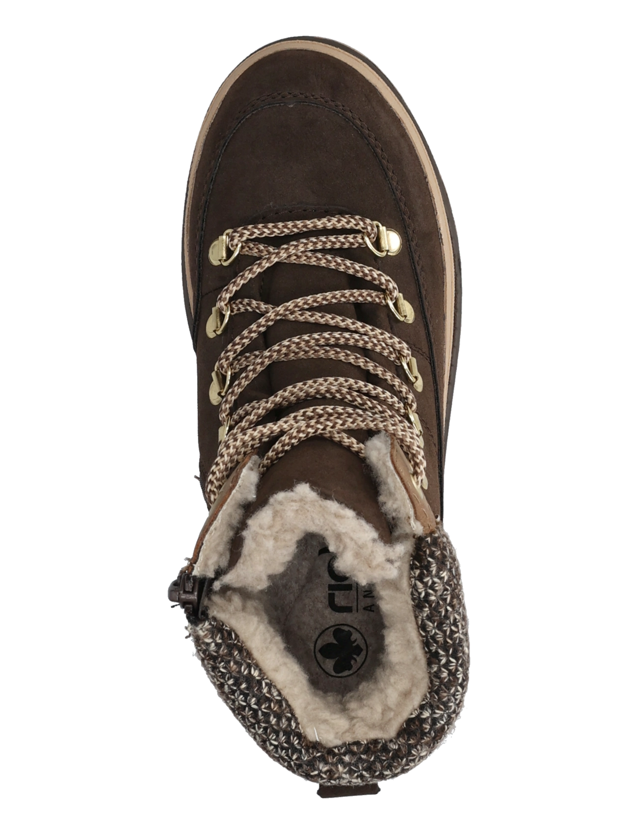 Rieker - Rieker Ladies mid height boots Y6210-25 Brown - geschnürte stiefel - brown - 3
