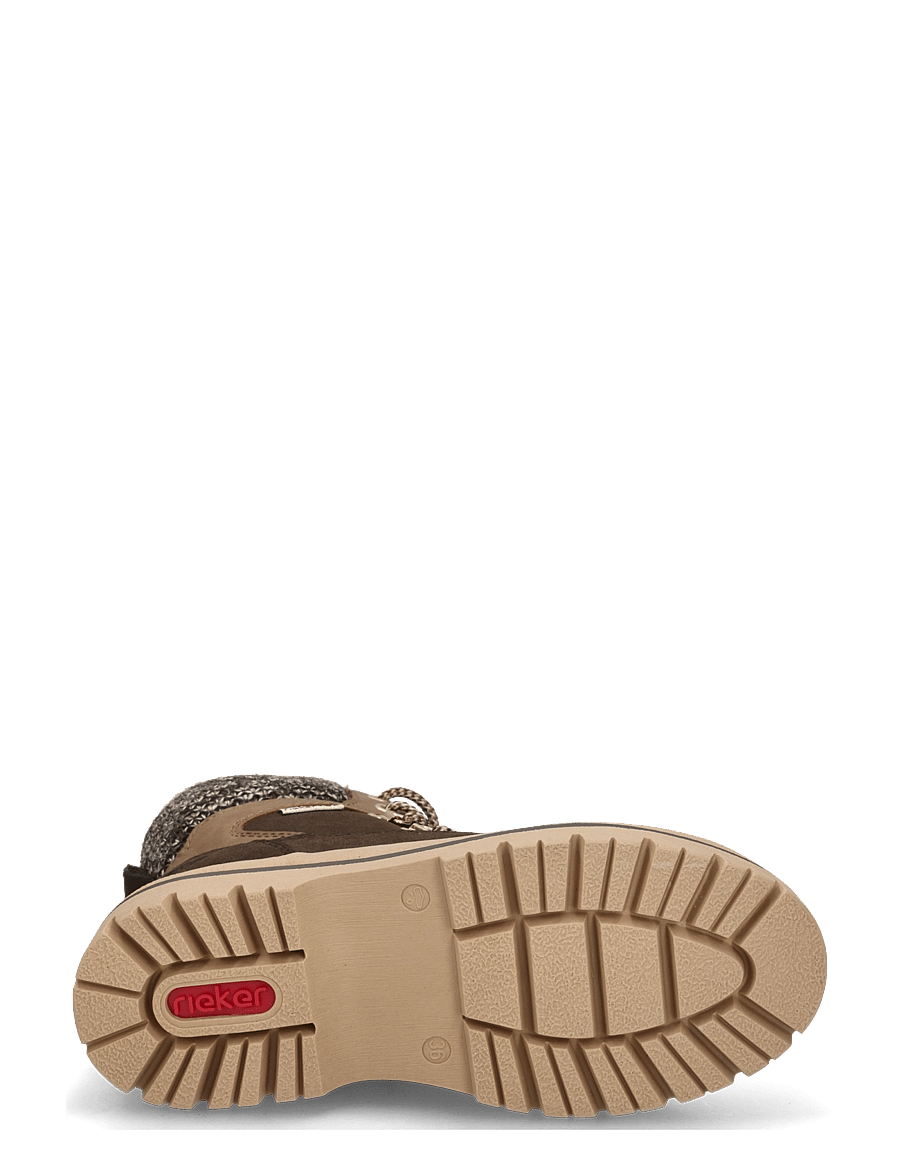 Rieker - Rieker Ladies mid height boots Y6210-25 Brown - geschnürte stiefel - brown - 4