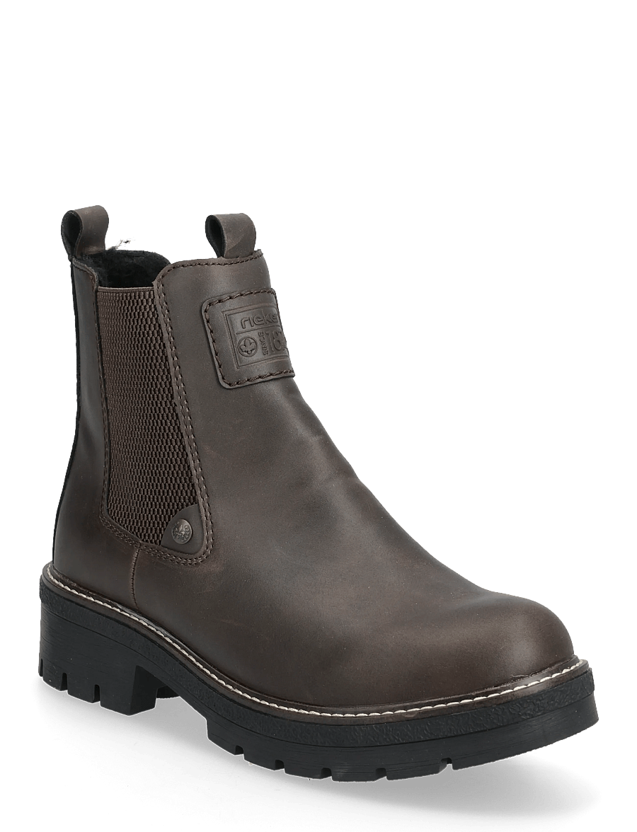 Rieker - Y8150 - platta ankelboots - brown - 0