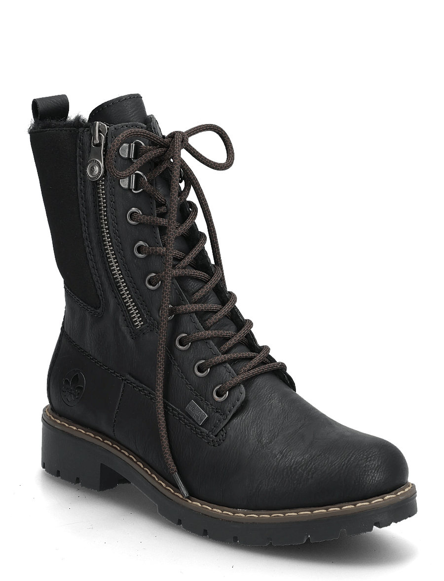 Rieker - Rieker Ladies mid height boots Y9151-00 Black - madalad poolsaapad - black - 0