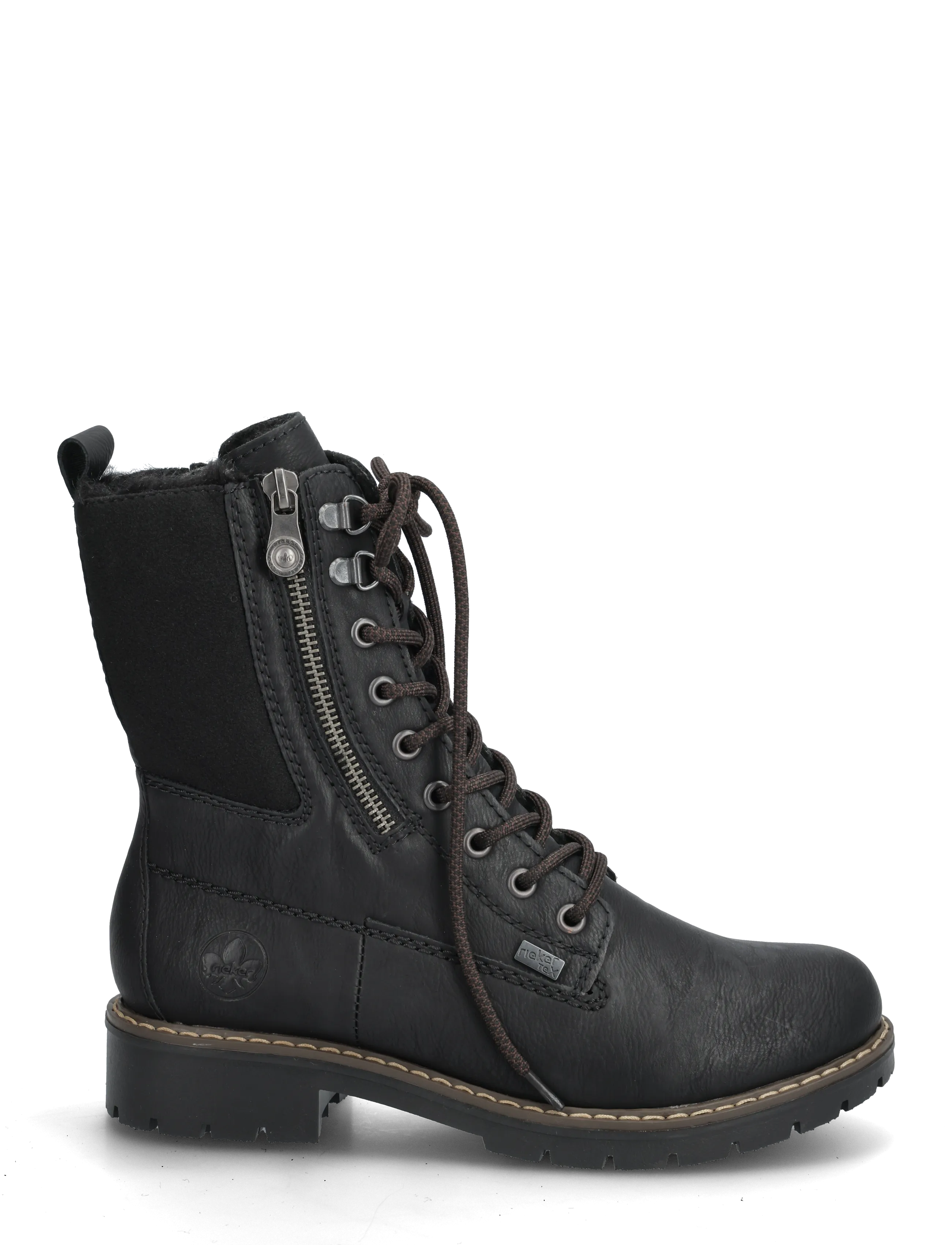 Rieker - Rieker Ladies mid height boots Y9151-00 Black - flat ankle boots - black - 1