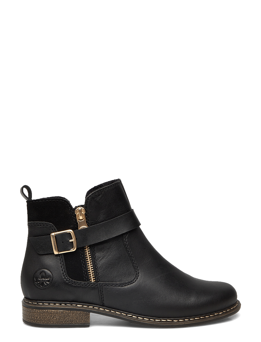 Rieker - Z4959 - flatbotna ökklastígvél - black - 1
