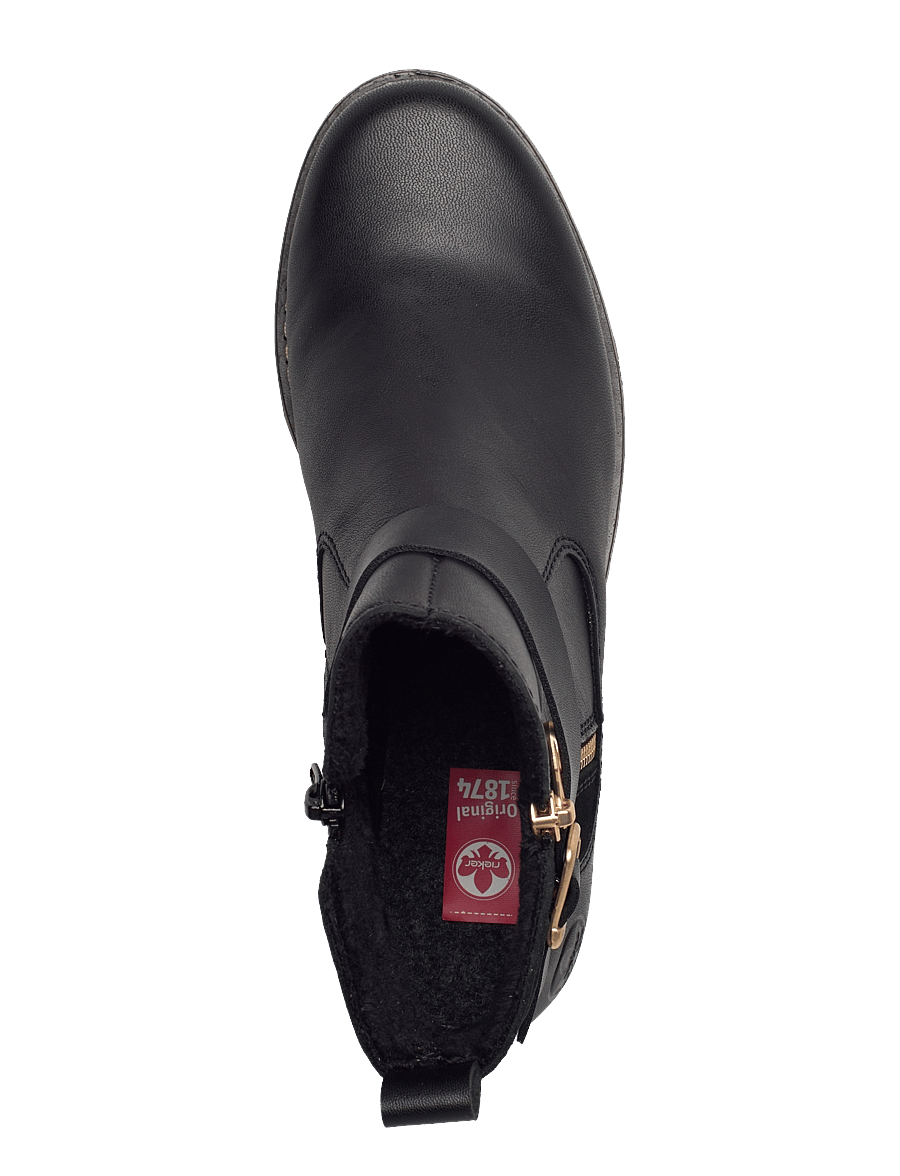Rieker - Z4959 - flatbotna ökklastígvél - black - 3