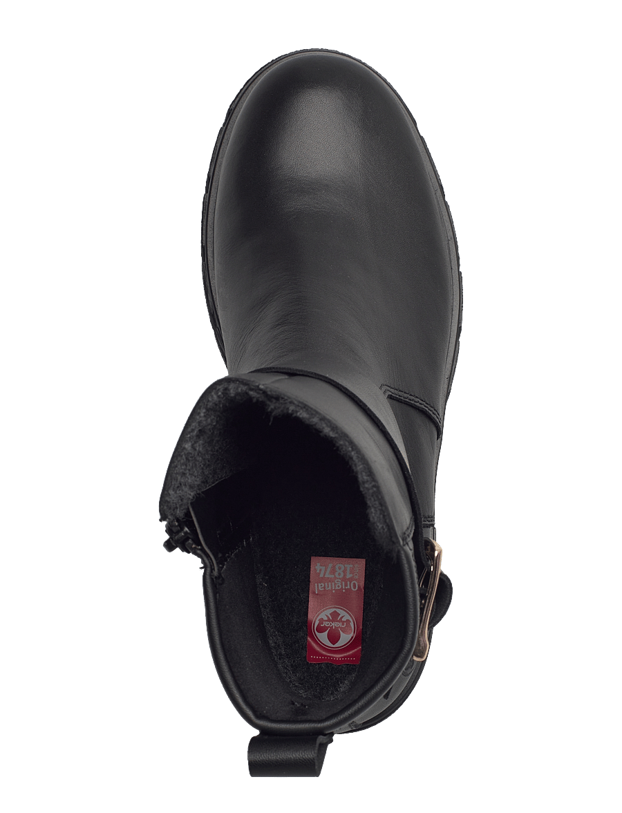 Rieker - Z9174 - stígvél með hlýju fóðri - black - 3