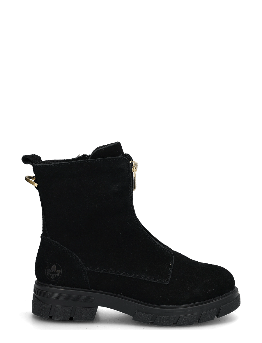 Rieker - Z9196-00 - platta ankelboots - black - 2