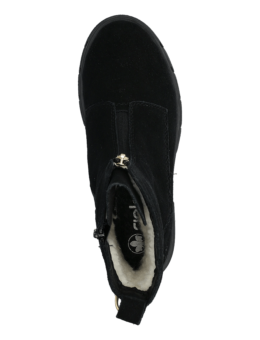 Rieker - Z9196-00 - platta ankelboots - black - 3