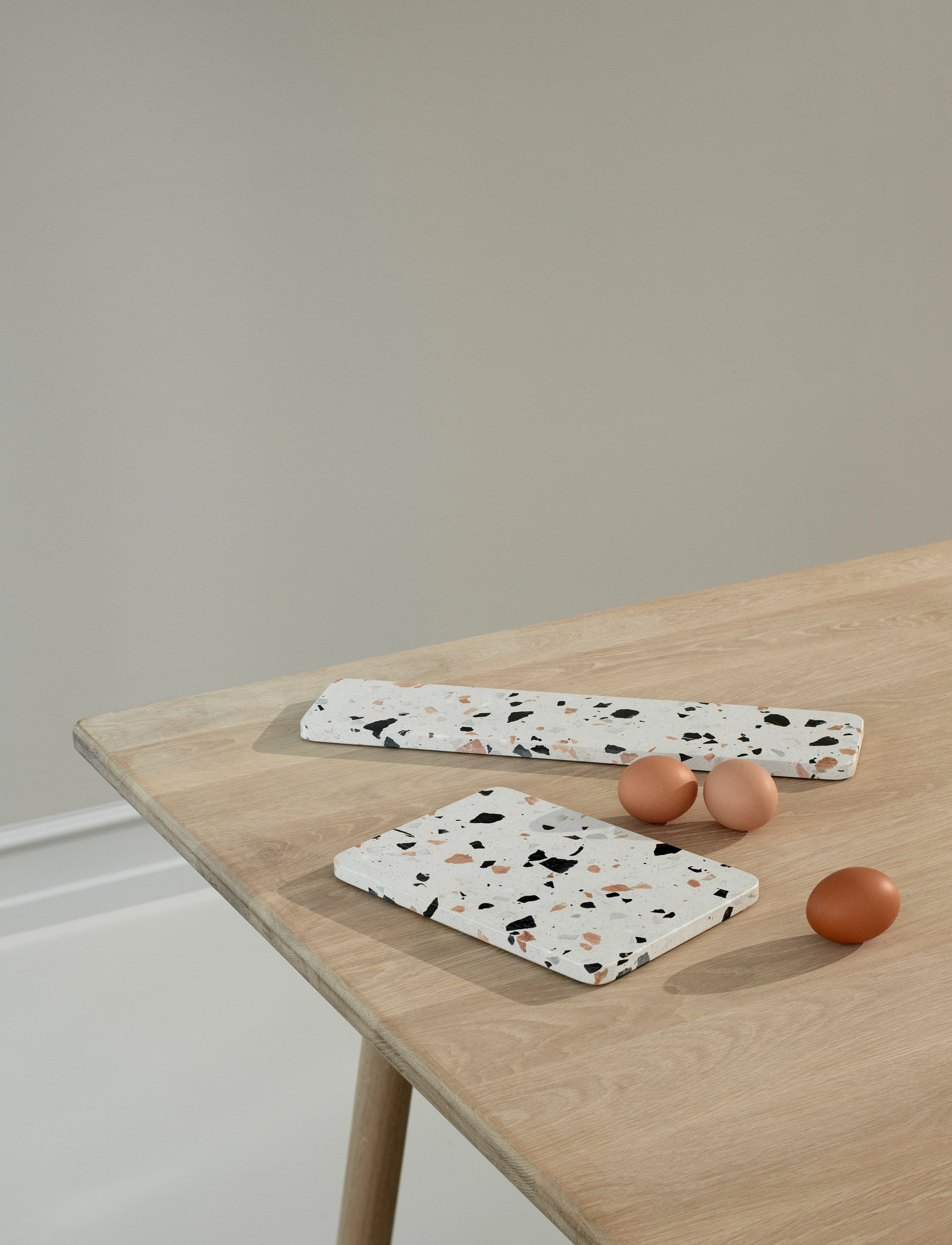 RIG-TIG - SERVE-IT serving plate L 40 cm white terrazzo - white terrazzo - 2