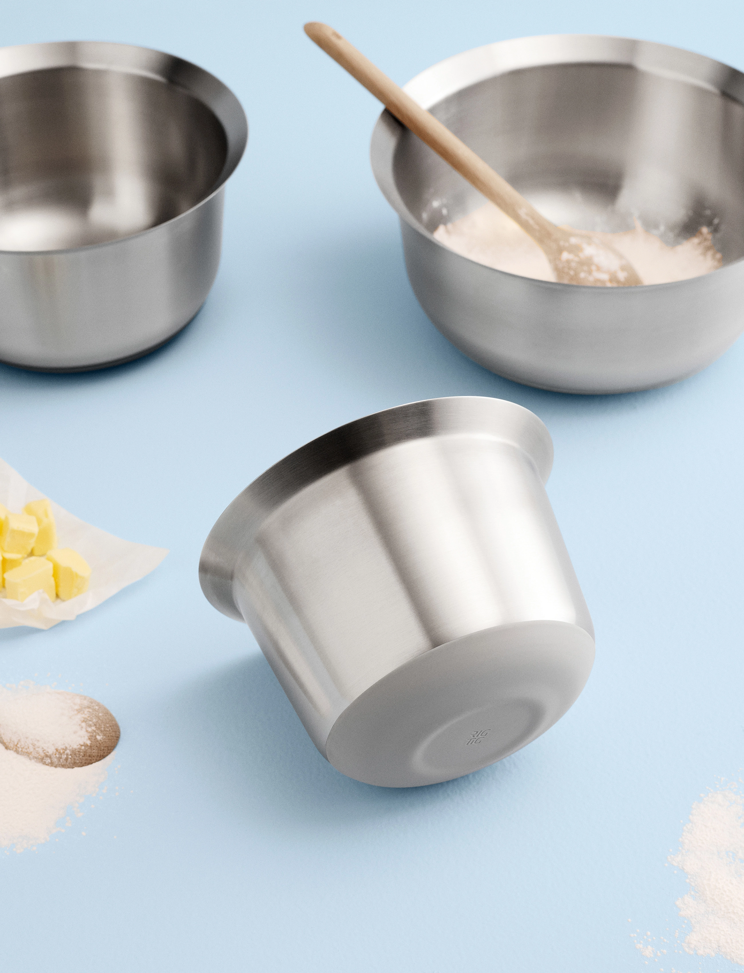 RIG-TIG Mix-It Røreskål 1.5 L., L, Baking Accessories, Silber - Mixing Bowls, Homeware