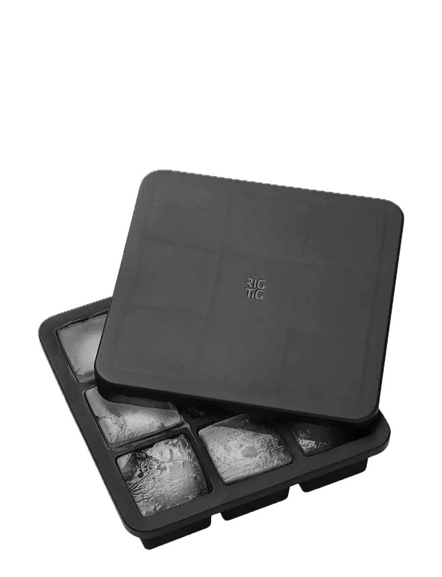 RIG-TIG - RIG-TIG FREEZE-IT ice cube tray with lid H 5 cm black - jääkuubikuvormid - black - 1