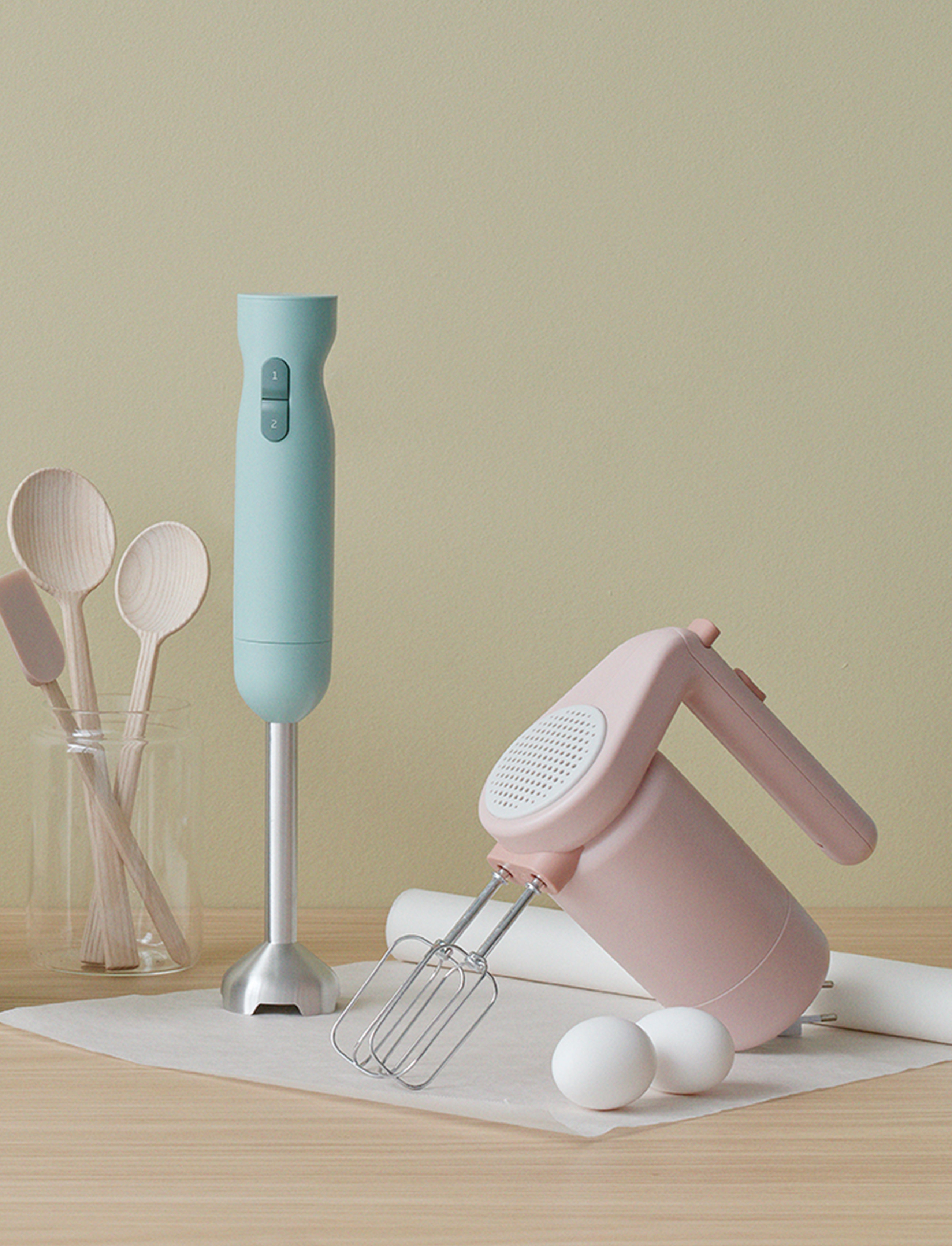 RIG-TIG Foodie Stavblender Light Green, 400 W, Kitchen Appliances, Grün - Mixers & Blenders, Homeware