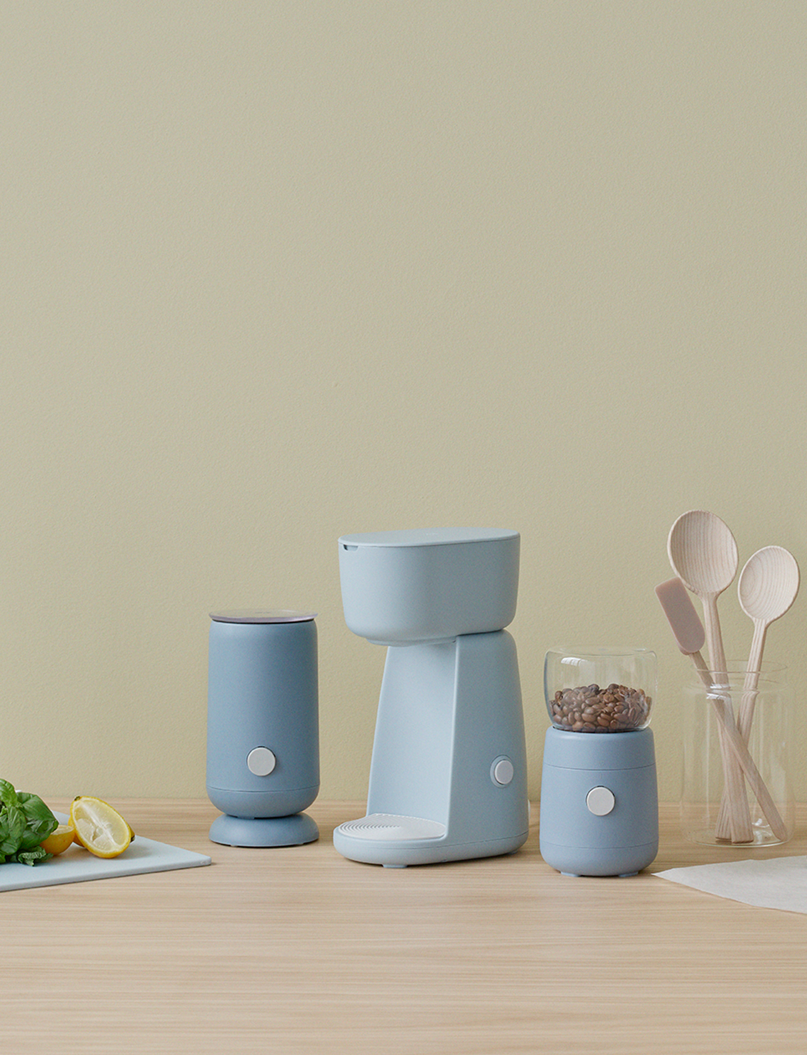 RIG-TIG Foodie Single Cup Kaffemaskine 0.4 L. Light Blue, L, Coffee Makers, Blau - Espresso Machines, Homeware