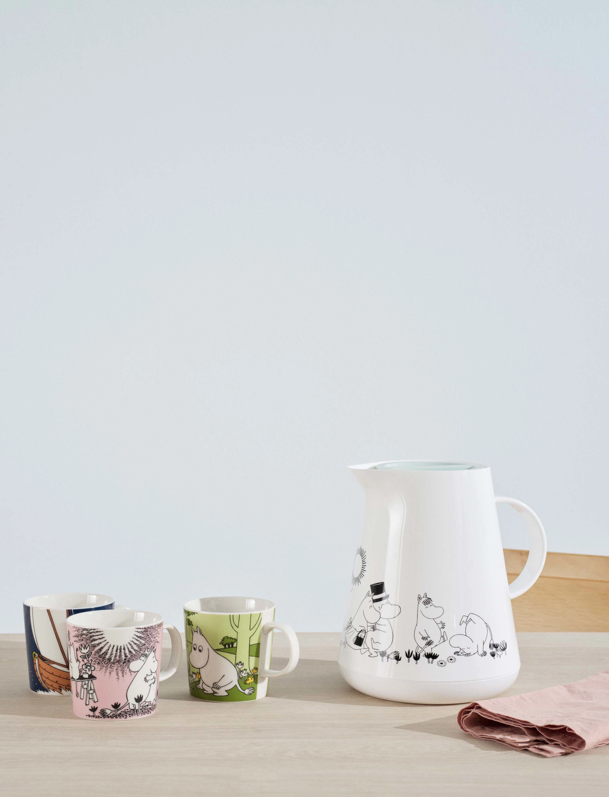 RIG-TIG - HOTTIE termoskanna 1 l. Moomin white / dusty green - white / dusty green - 1