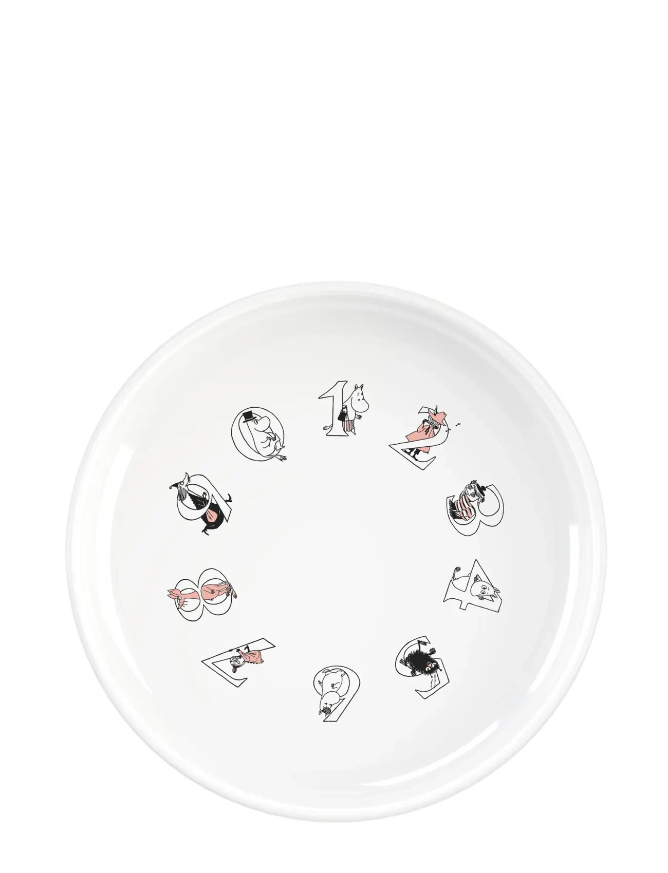 RIG-TIG Moomin ABC djup tallrik Ø 15 cm salmon - RIG-TIG - SALMON / white