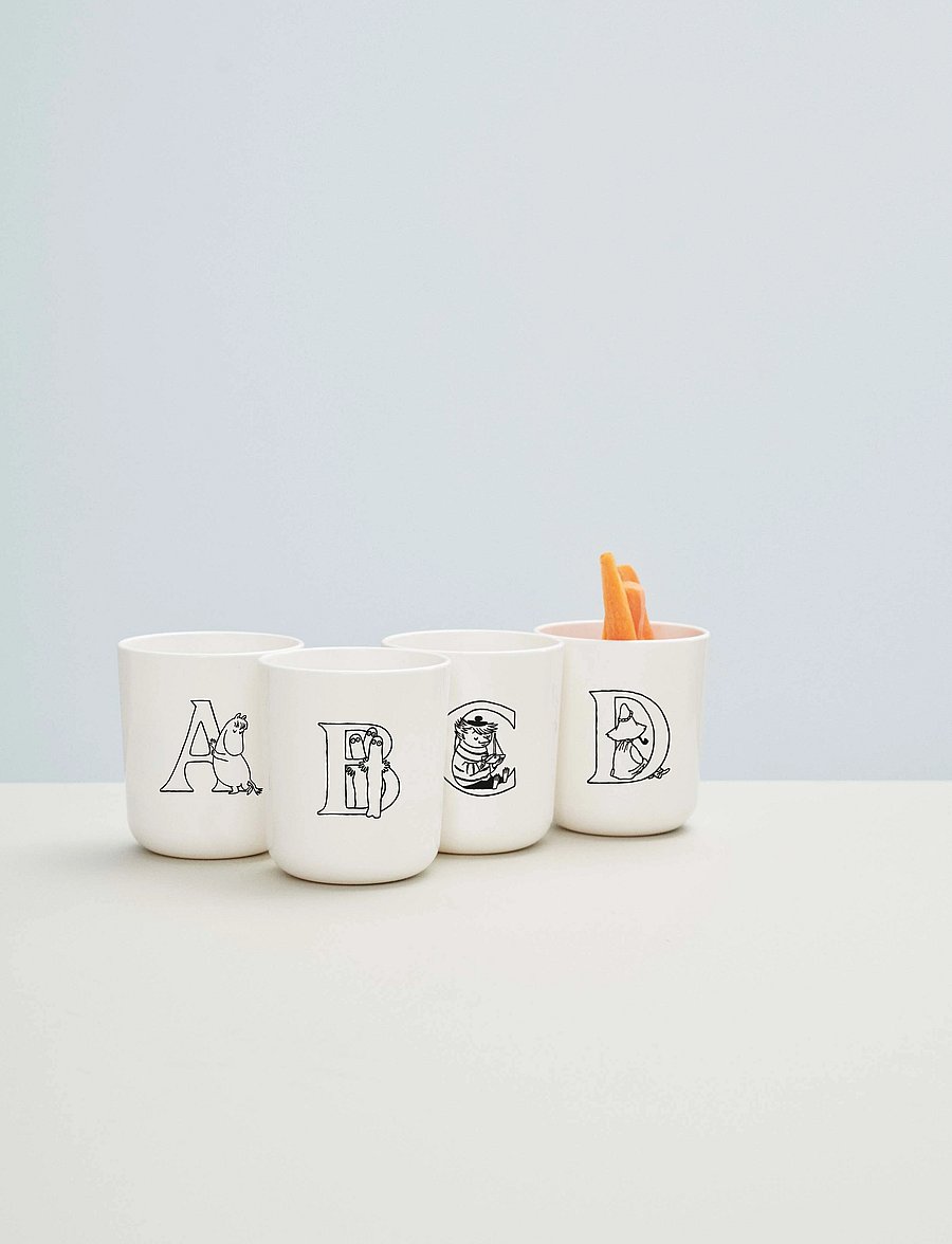 RIG-TIG - Moomin ABC mugg - C 0.2 l. Moomin white - espressotassid - white - 0