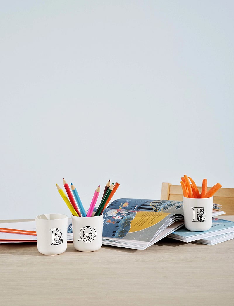 RIG-TIG - Moomin ABC mugg - E 0.2 l. Moomin white - espressotassid - white - 2