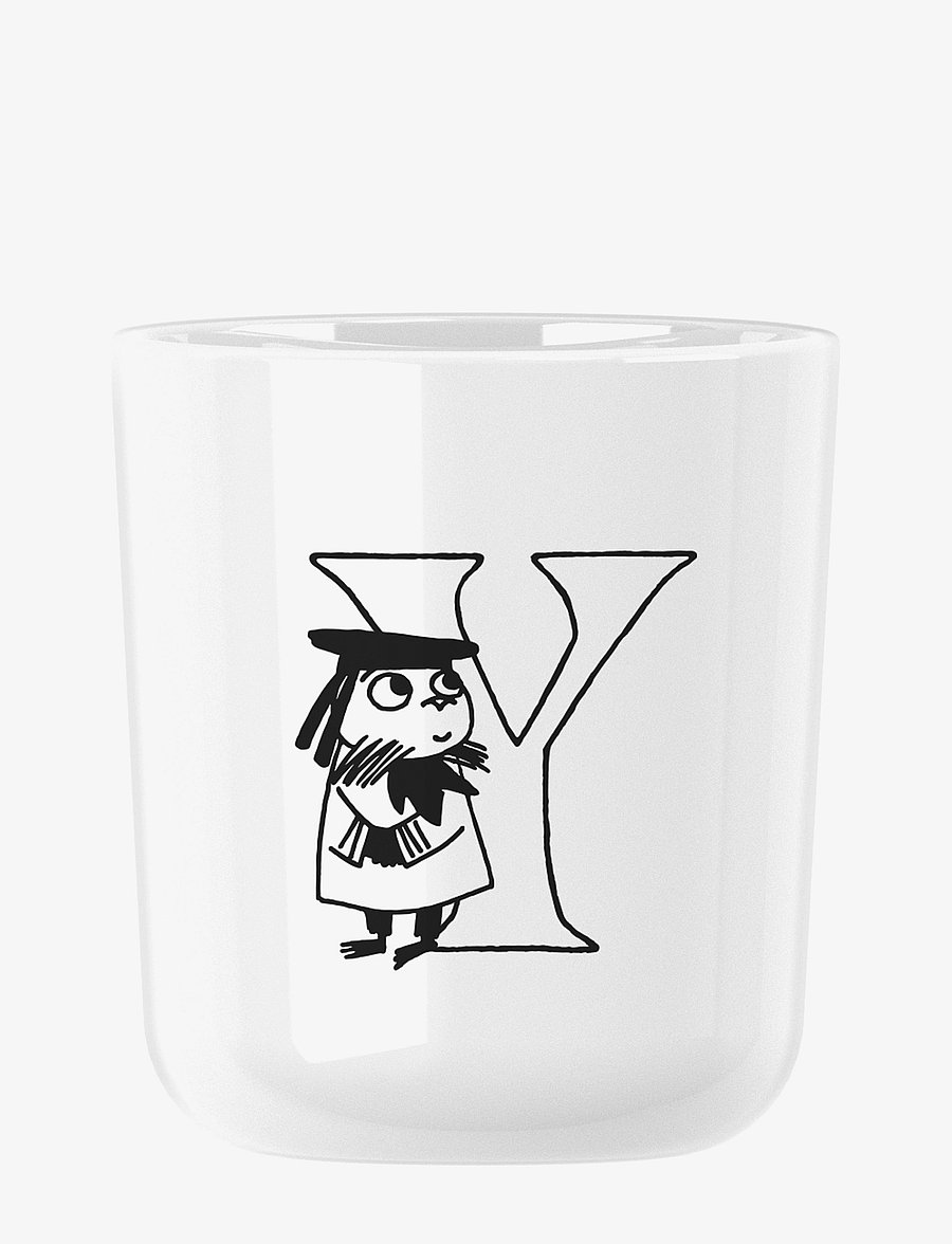 RIG-TIG - Moomin ABC mugg - Y 0.2 l. Moomin white - espressotassid - white - 1