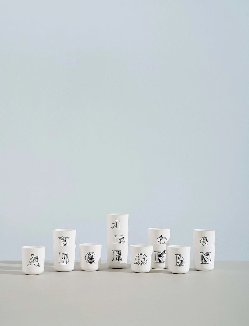 RIG-TIG - Moomin ABC mugg - Y 0.2 l. Moomin white - espressotassen - white - 0