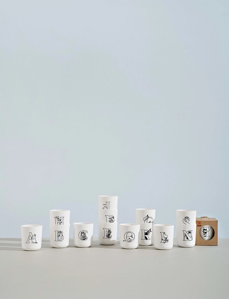 RIG-TIG - Moomin ABC mugg - Y 0.2 l. Moomin white - espressotassen - white - 2