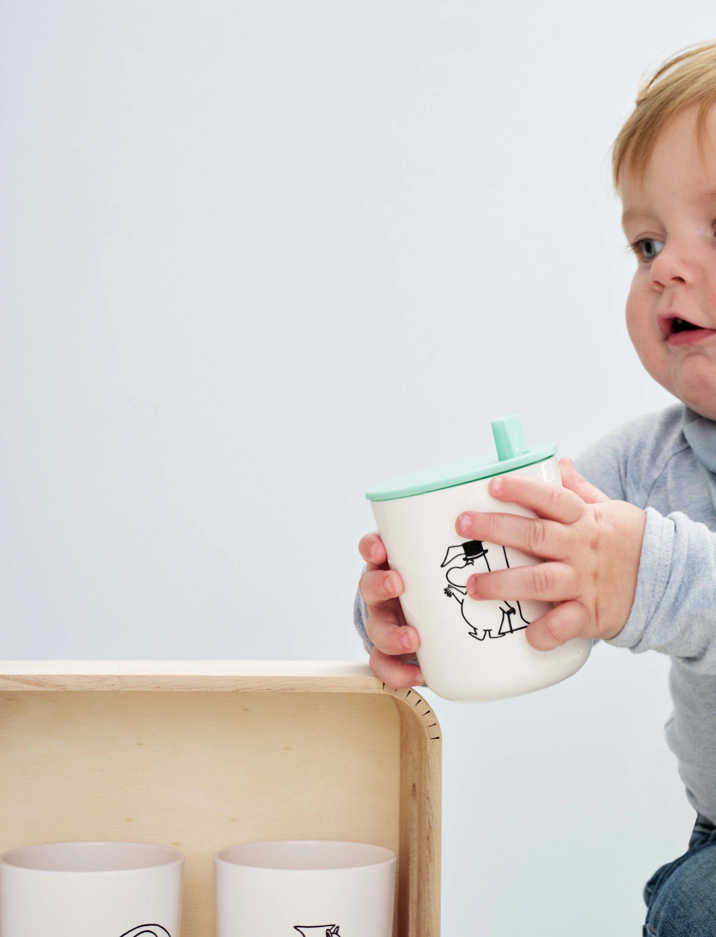 RIG-TIG - Moomin ABC drikkelåg til kop - tudkopper - turqouise - 2