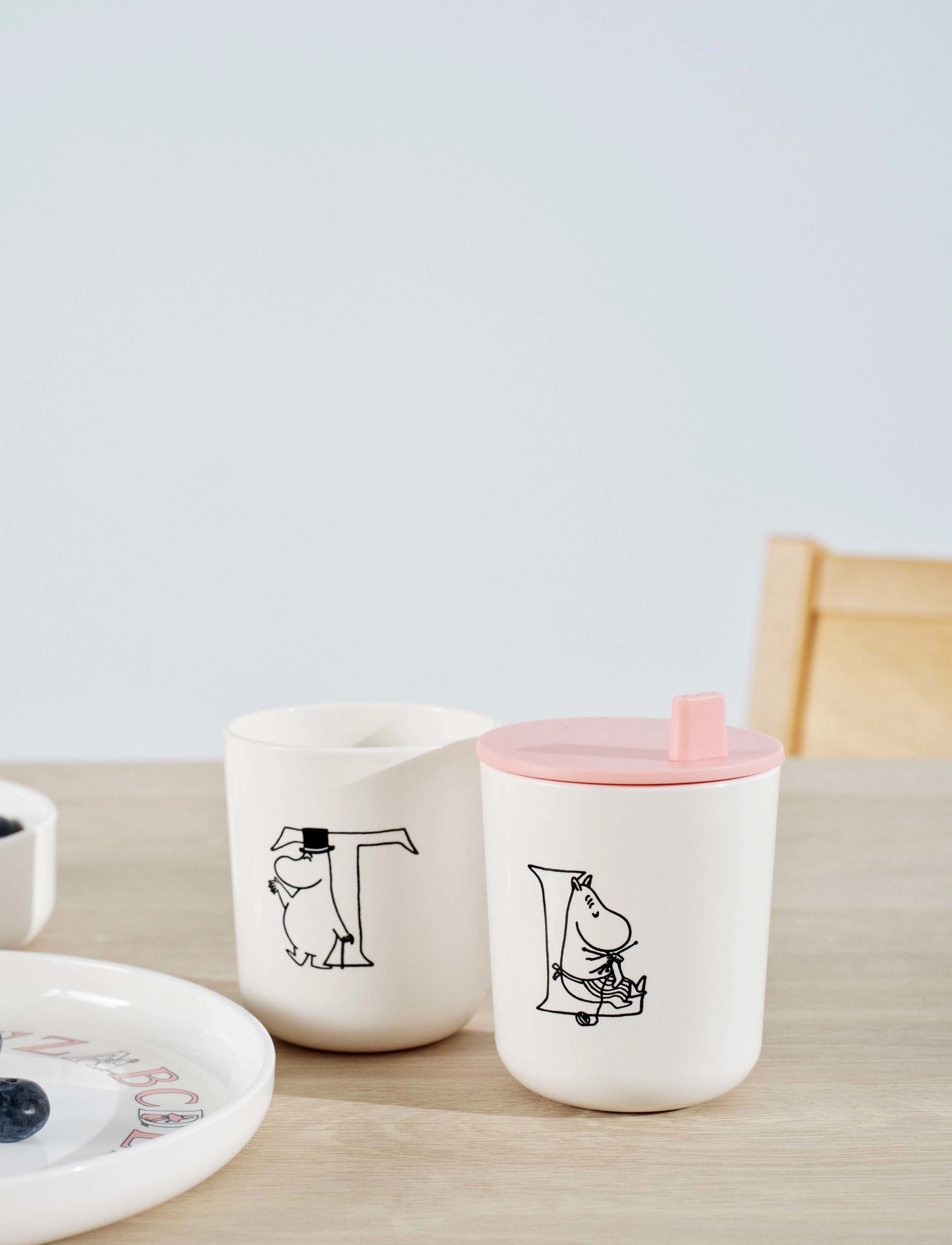 RIG-TIG Moomin Abc Drikkelåg Til Kop, 7.5X7.5X2.8 cm, Pots & Pans, Rosa - Lids Accessories, Kinder