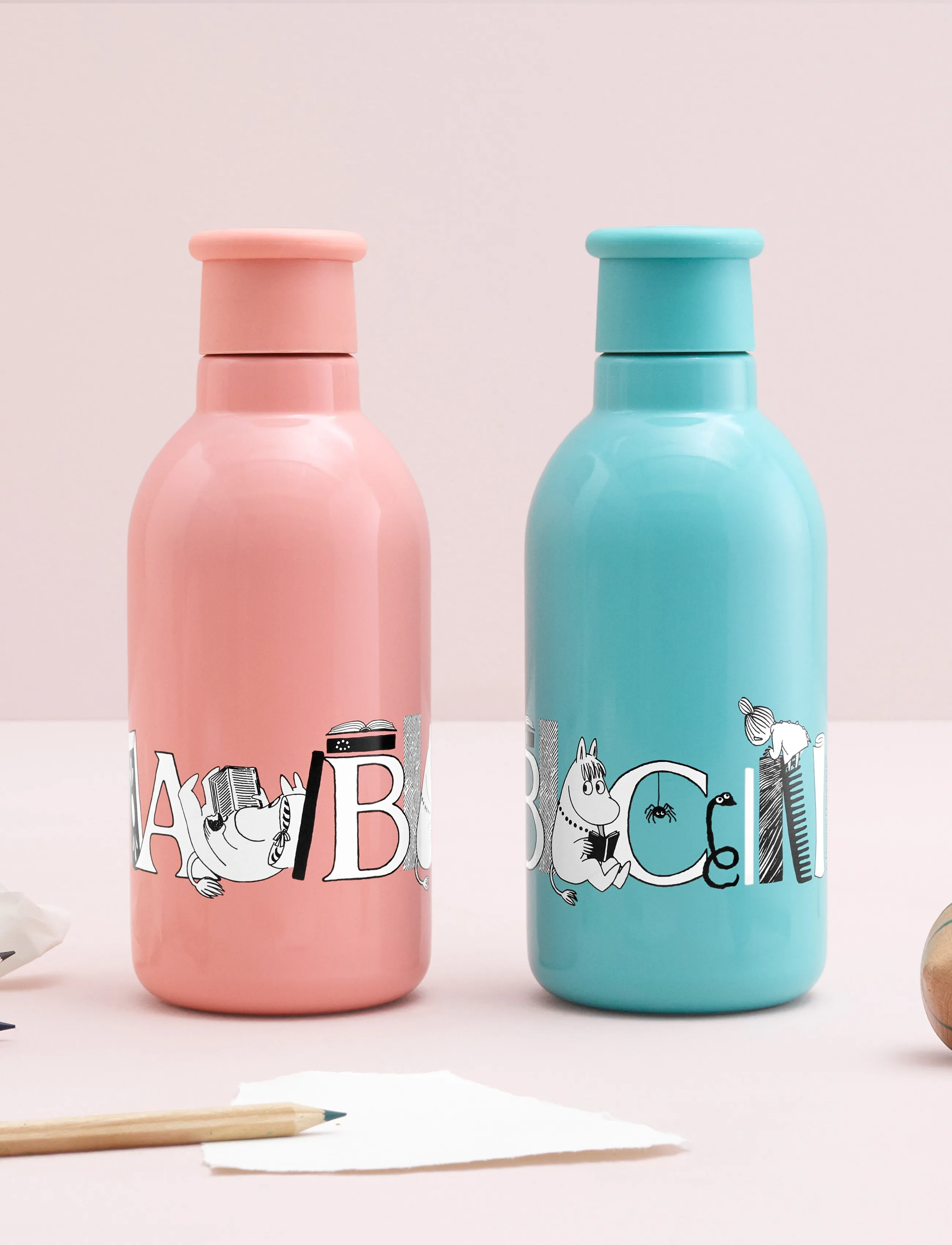 RIG-TIG - RIG-TIG Moomin ABC vacuum insulated bottle 0.5 l. Moomin turqouise - bouteilles isothermes - moomin turqouise - 2