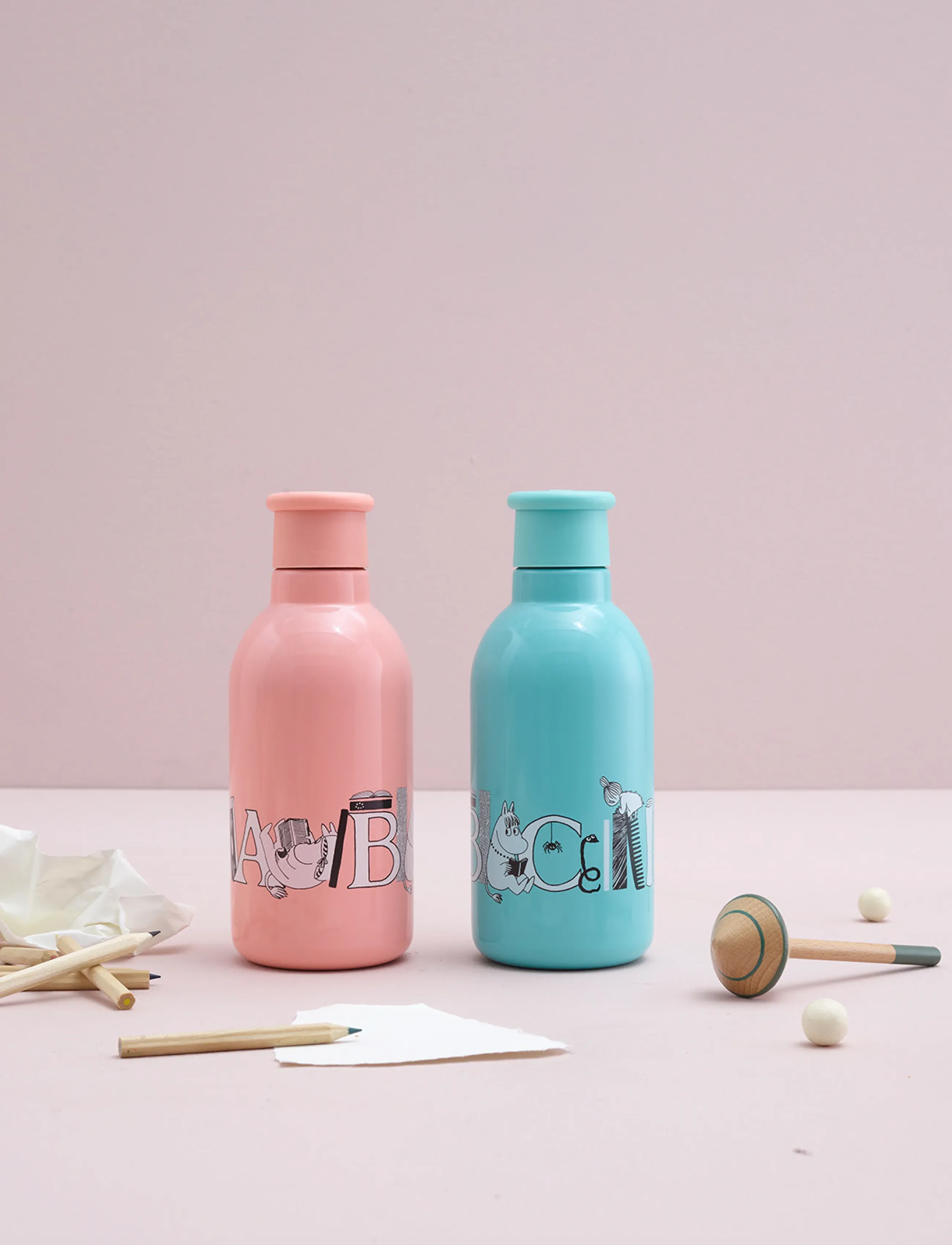 RIG-TIG Moomin Abc Termoflaske 0.5 L. Moomin Salmon, 0.5 L, Pink, Køkken > Termoflasker, Unisex