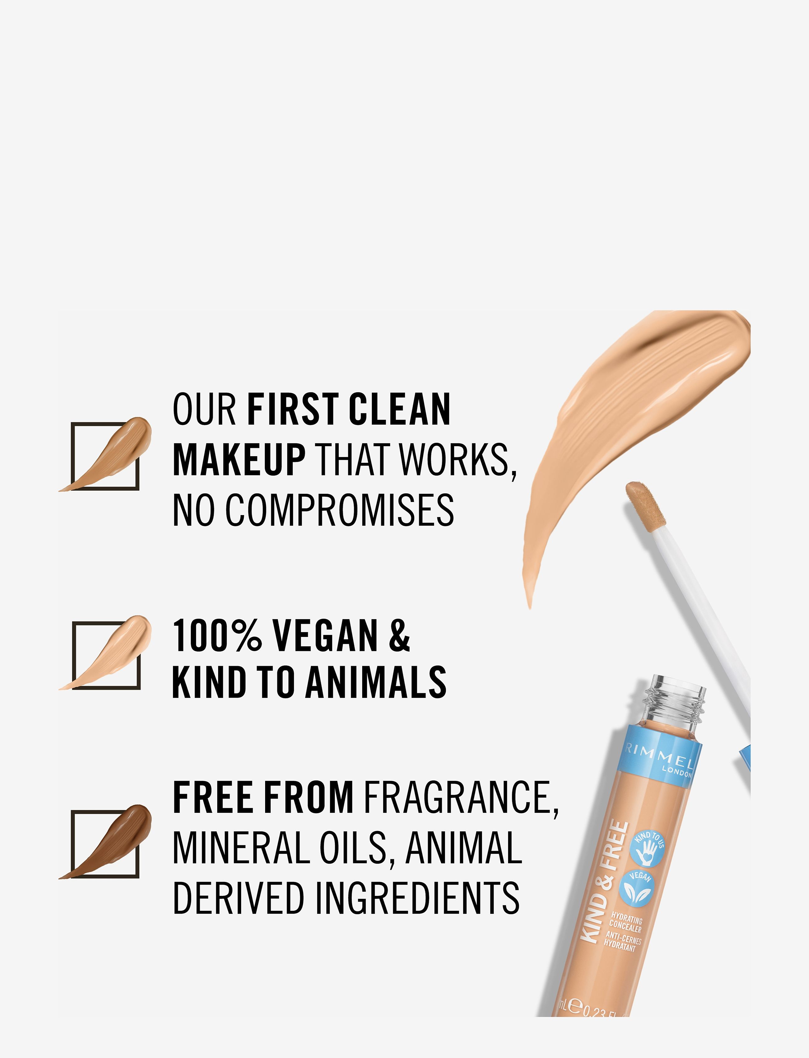 Rimmel - RIMMEL Kind & Free concealer - meikit - 10 fair - 3