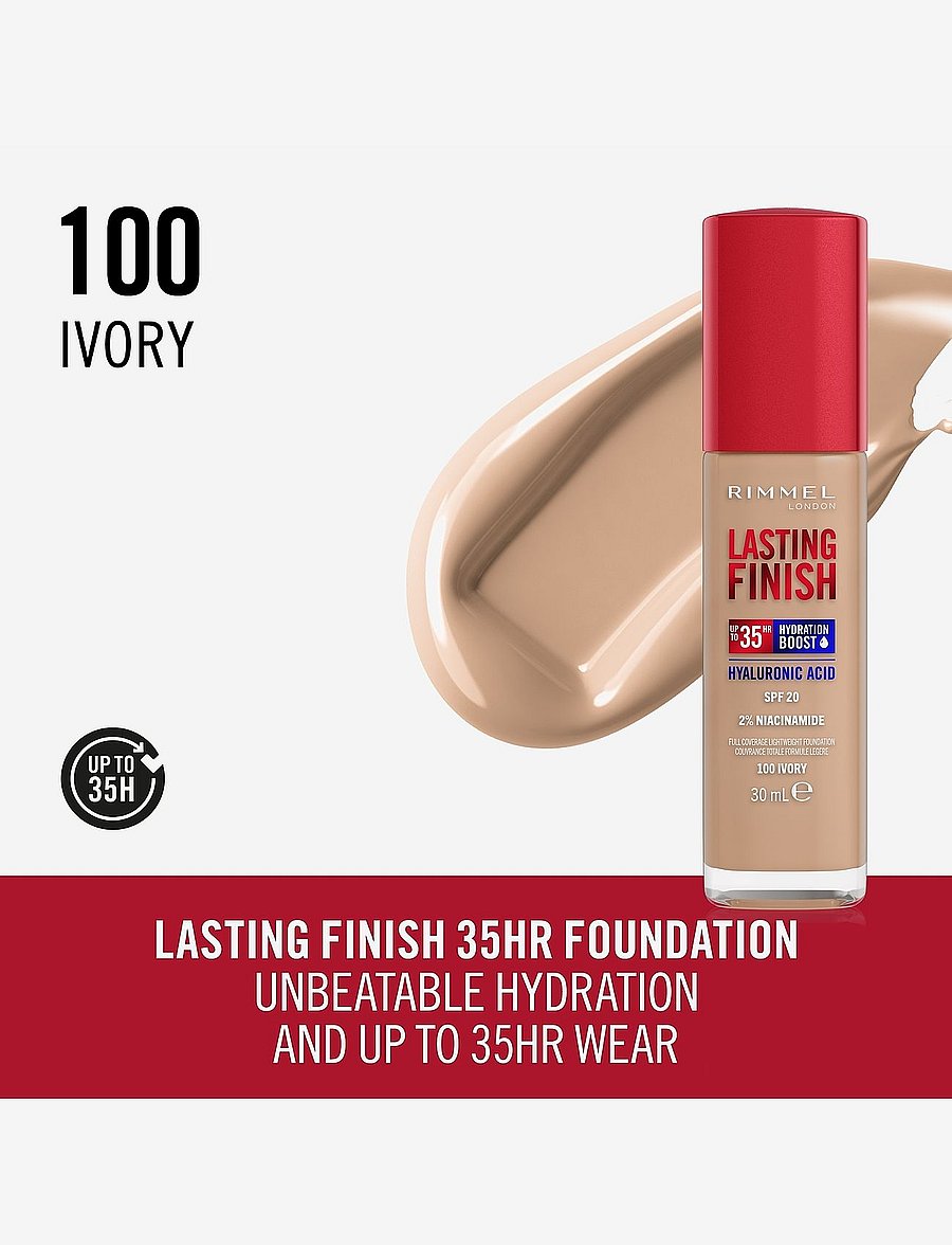 Rimmel - Clean Lasting Finish Foundation 100 ivory - makeup - 100 ivory - 1