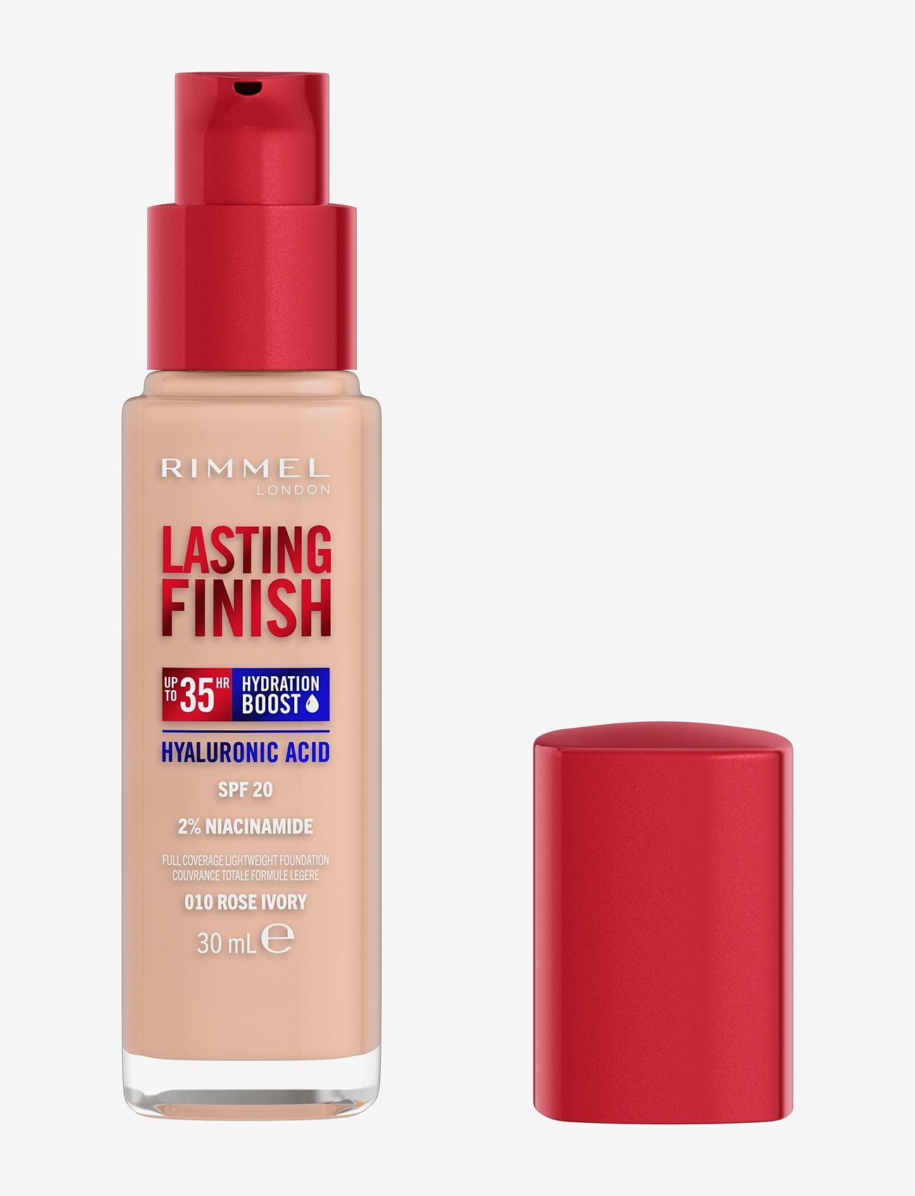 Rimmel Clean Lasting Finish Foundation 010 Rose Ivory, Foundation, Str: 30 ml