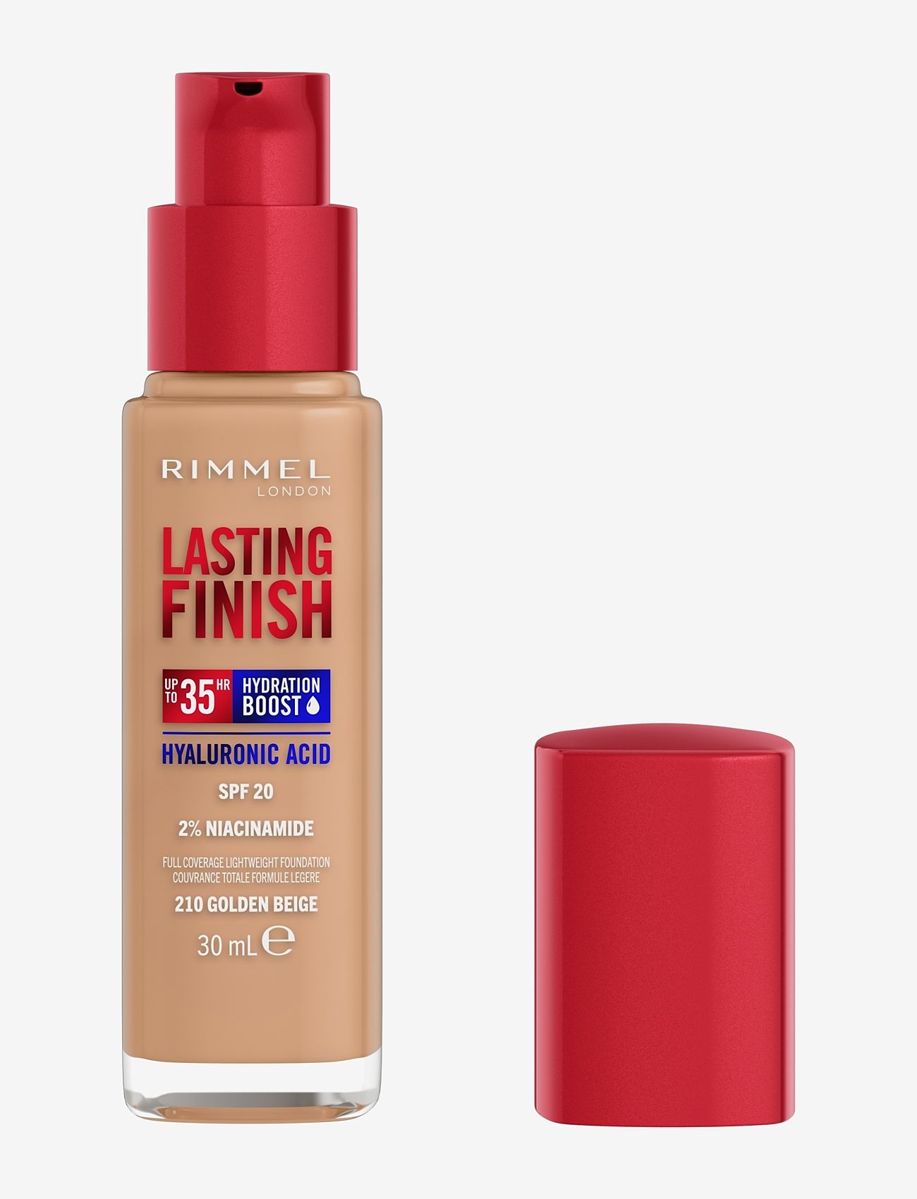 Rimmel Clean Lasting Finish Foundation 210 golden beige - Rimmel - 210 GOLDEN BEIGE / clear