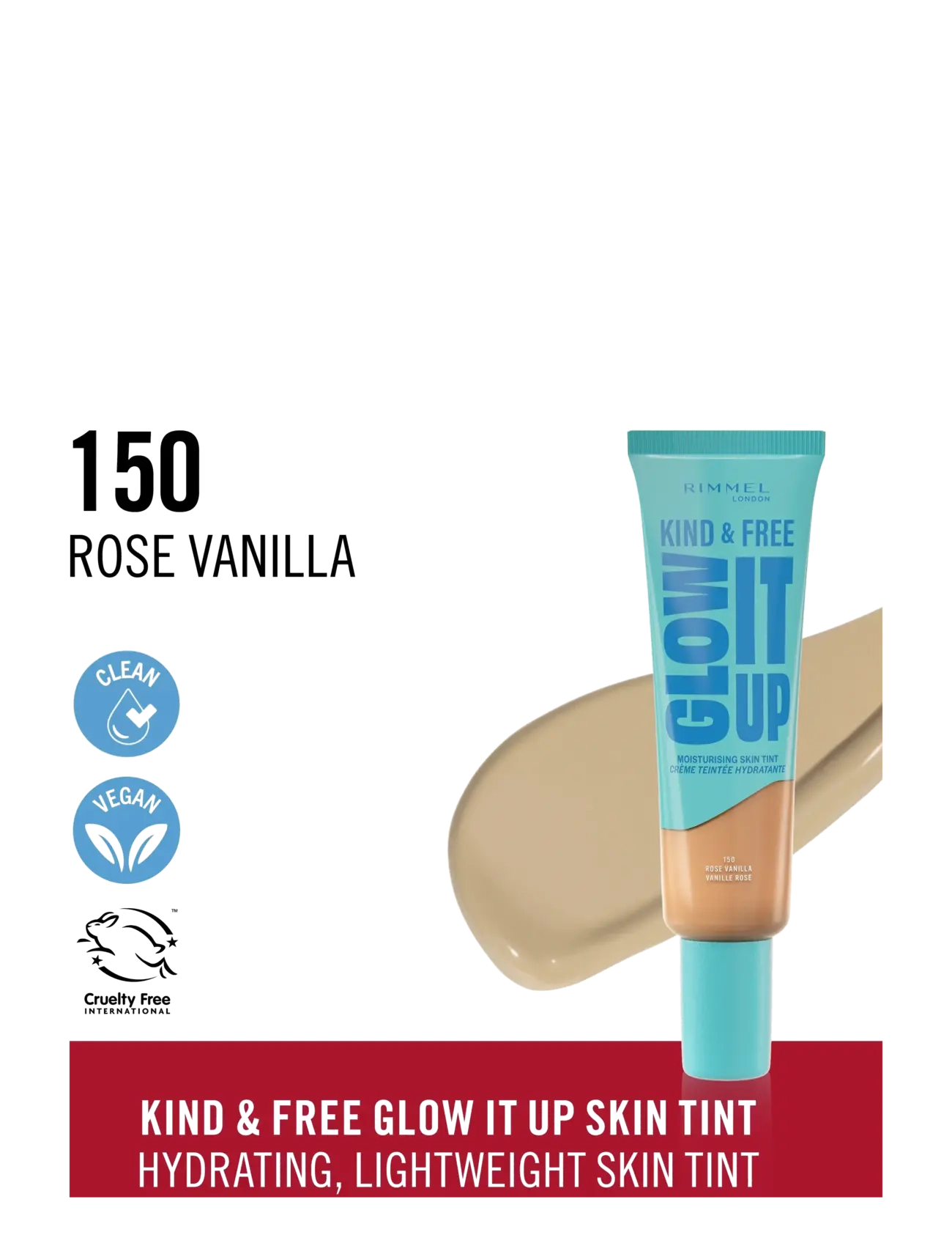 Rimmel - Kind&Free skin tint 150 Rose Vanilla 30.00 ML - smink - 150 rose vanilla - 1