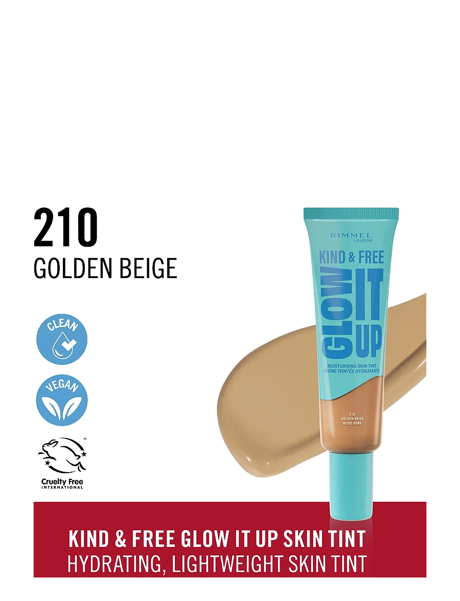 Rimmel - Kind&Free skin tint Golden beige 210 30.00 ML - makeup - golden beige 210 - 1
