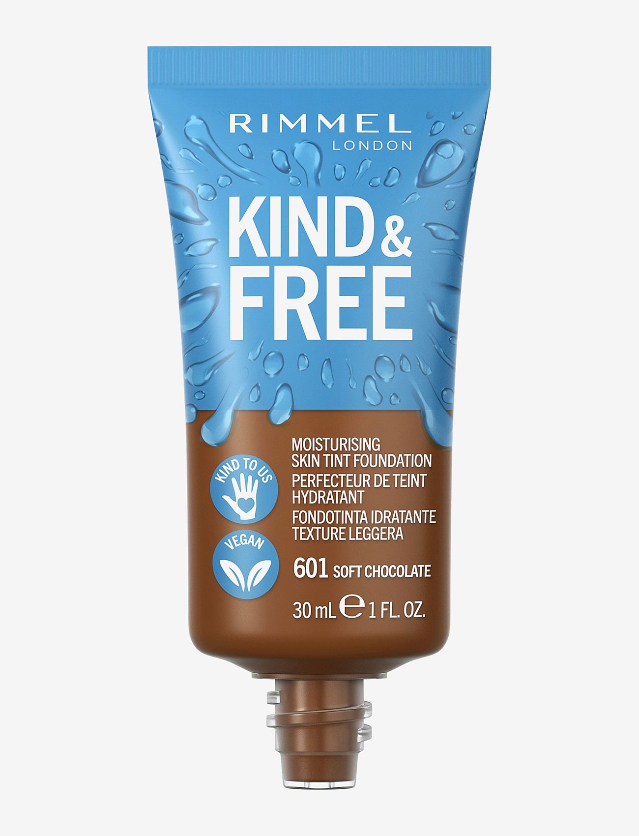 Rimmel - RIMMEL Kind&Free skin tint - festkläder till outletpriser - soft chocolate - 1