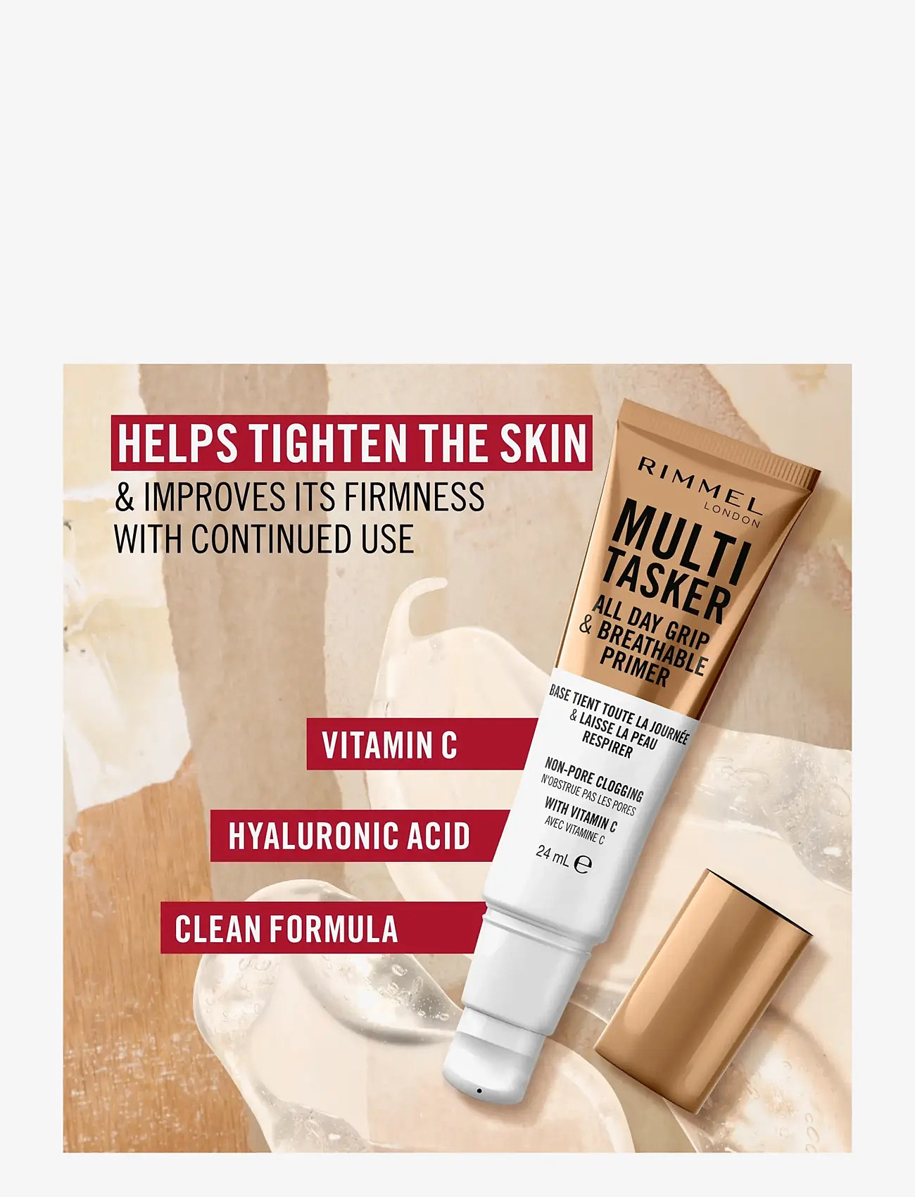 Rimmel - Multi Tasker All day grip clear primer 24.00 ML - makeup - all day grip clear primer - 4