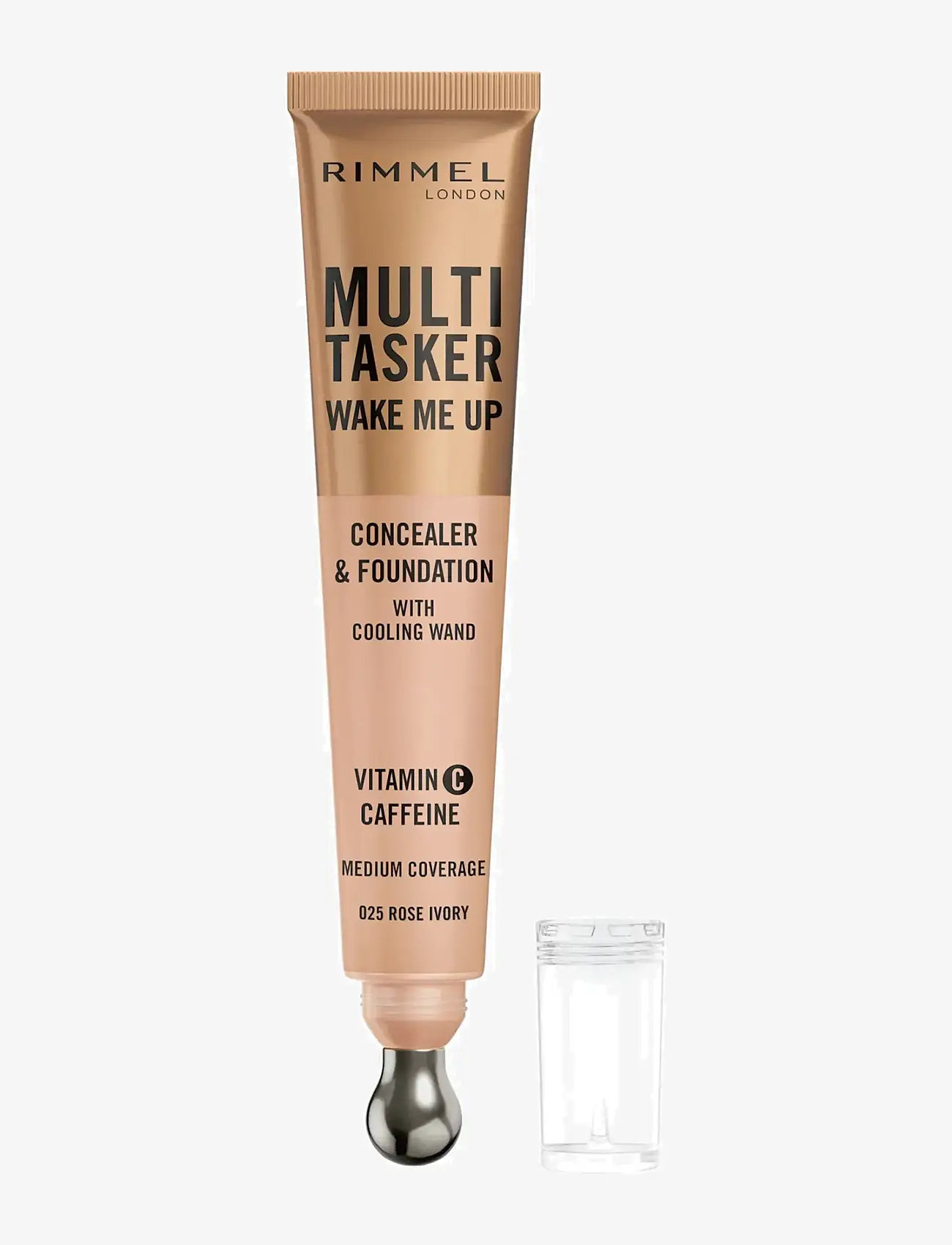 Rimmel - Multi Tasker Wake Me Up Concealer & Foundation Rose Ivory 025 20.0 ML - makeup - concealer foundation rose ivory 025 - 0