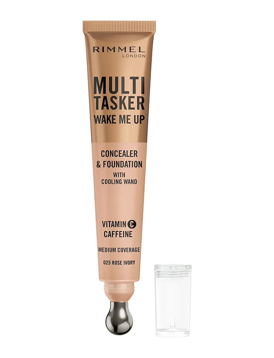 Rimmel - Multi Tasker Wake Me Up Concealer & Foundation Rose Ivory 025 20.0 ML - makeup - concealer foundation rose ivory 025 - 0