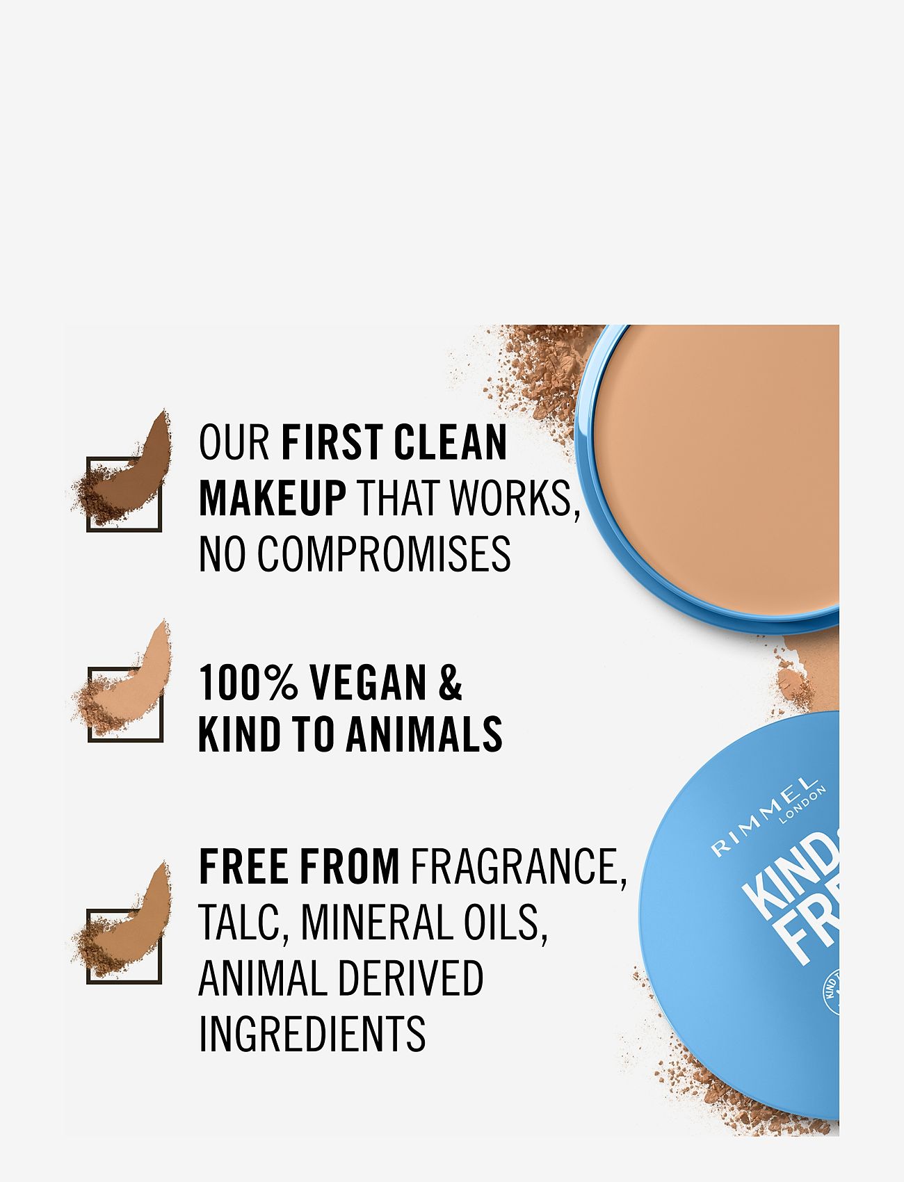 Rimmel - RIMMEL Kind &Free pressed powder - meikit - 20 light - 3
