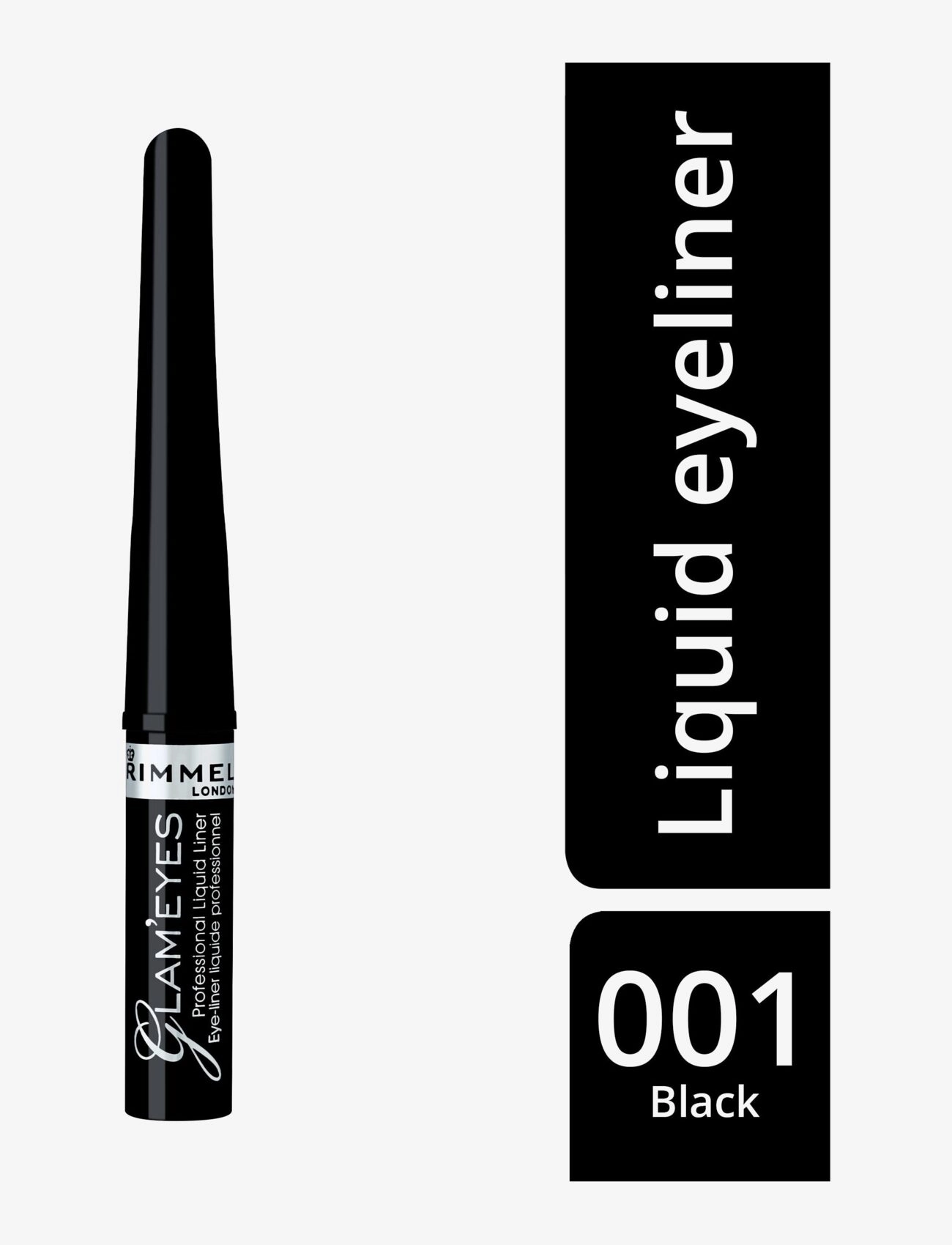 Rimmel - RIMMEL Glam Eyes Professional Eyeliner - meikit - pitch black 001 - 1