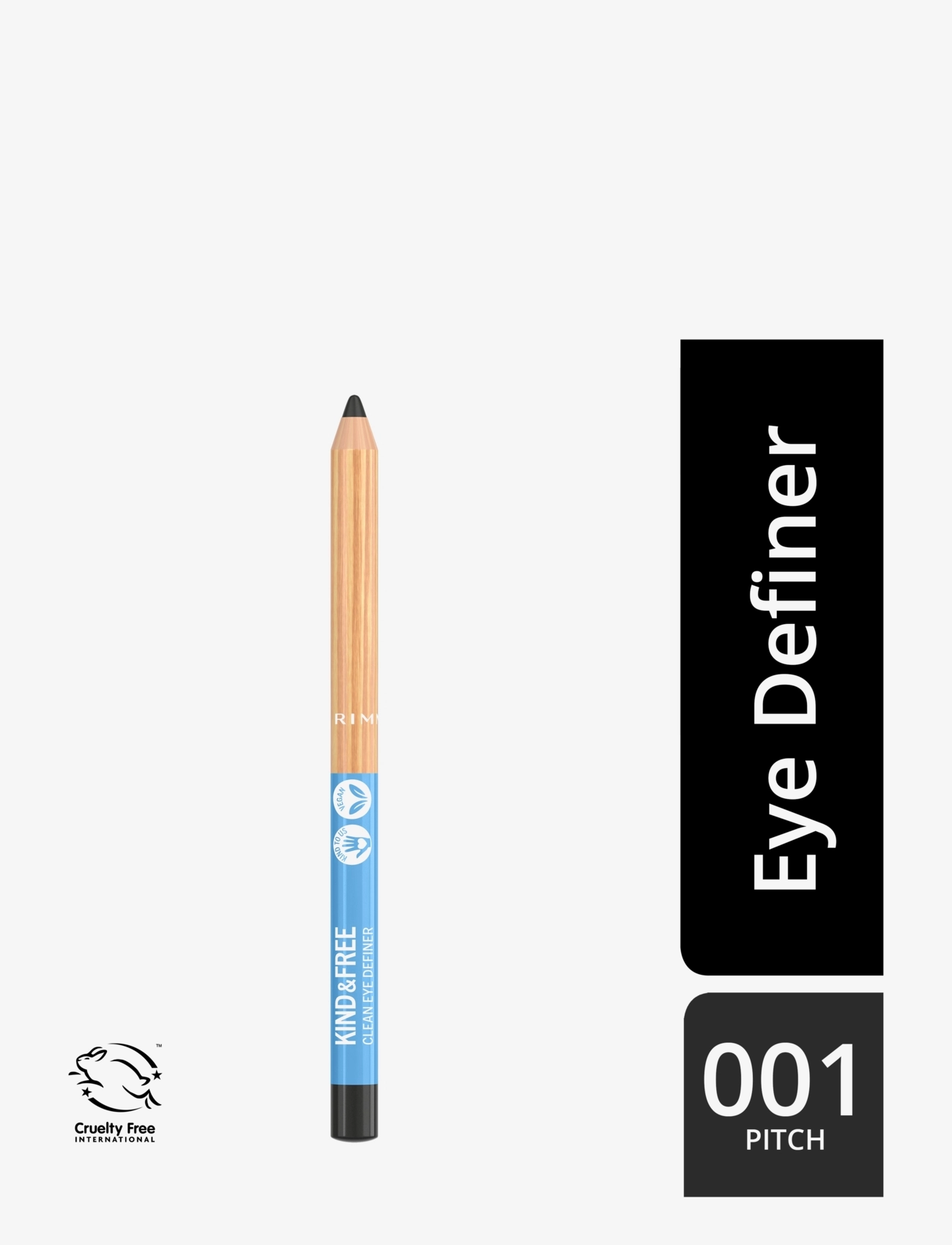 Rimmel - RIMMEL KF Clean eye liner - smink - 01 pitch - 1