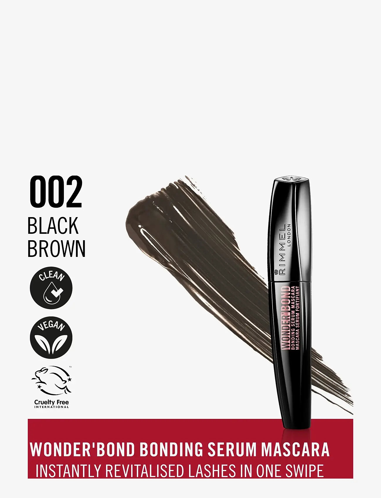 Rimmel - Wonder Bond Bonding Serum Mascara Brown Black 11.0 ML - makeup - bond bomb masc bl/br - 1