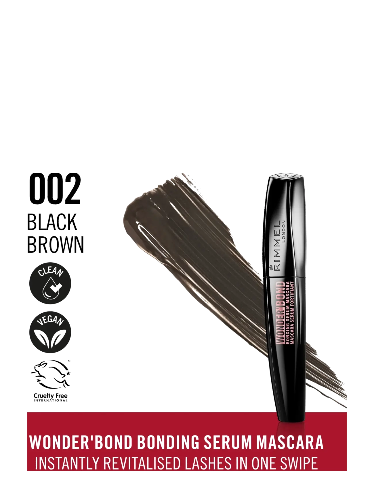 Rimmel - Wonder Bond Bonding Serum Mascara Brown Black 11.0 ML - makeup - bond bomb masc bl/br - 1