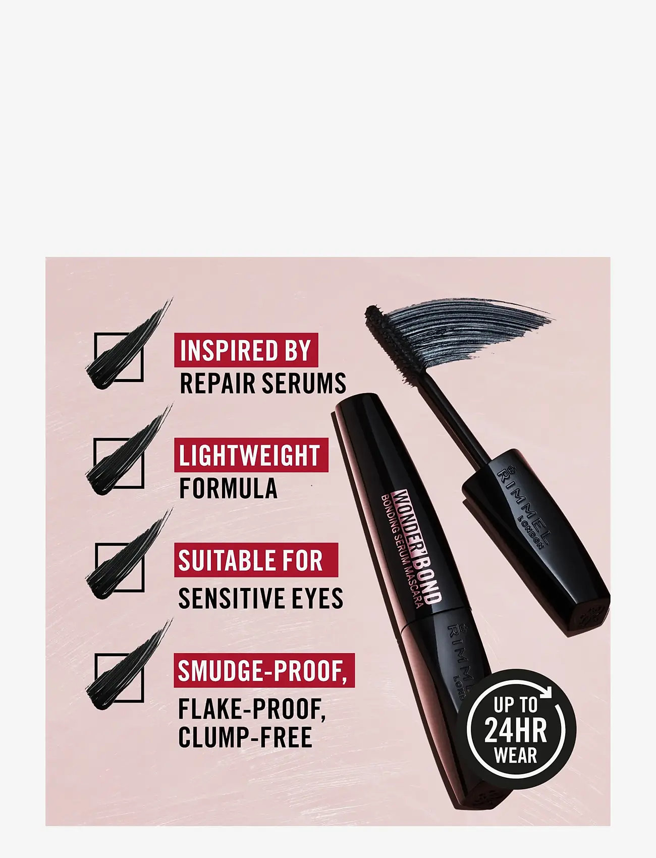 Rimmel - Wonder Bond Bonding Serum Mascara Brown Black 11.0 ML - makeup - bond bomb masc bl/br - 4